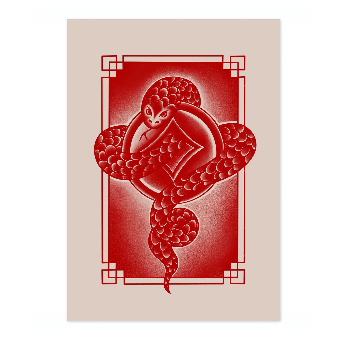 Snake, Chinese Zodiac Red