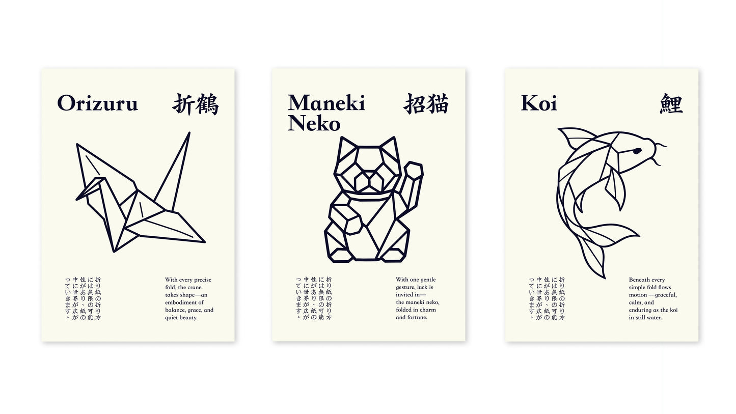 Collection d'animaux en origami