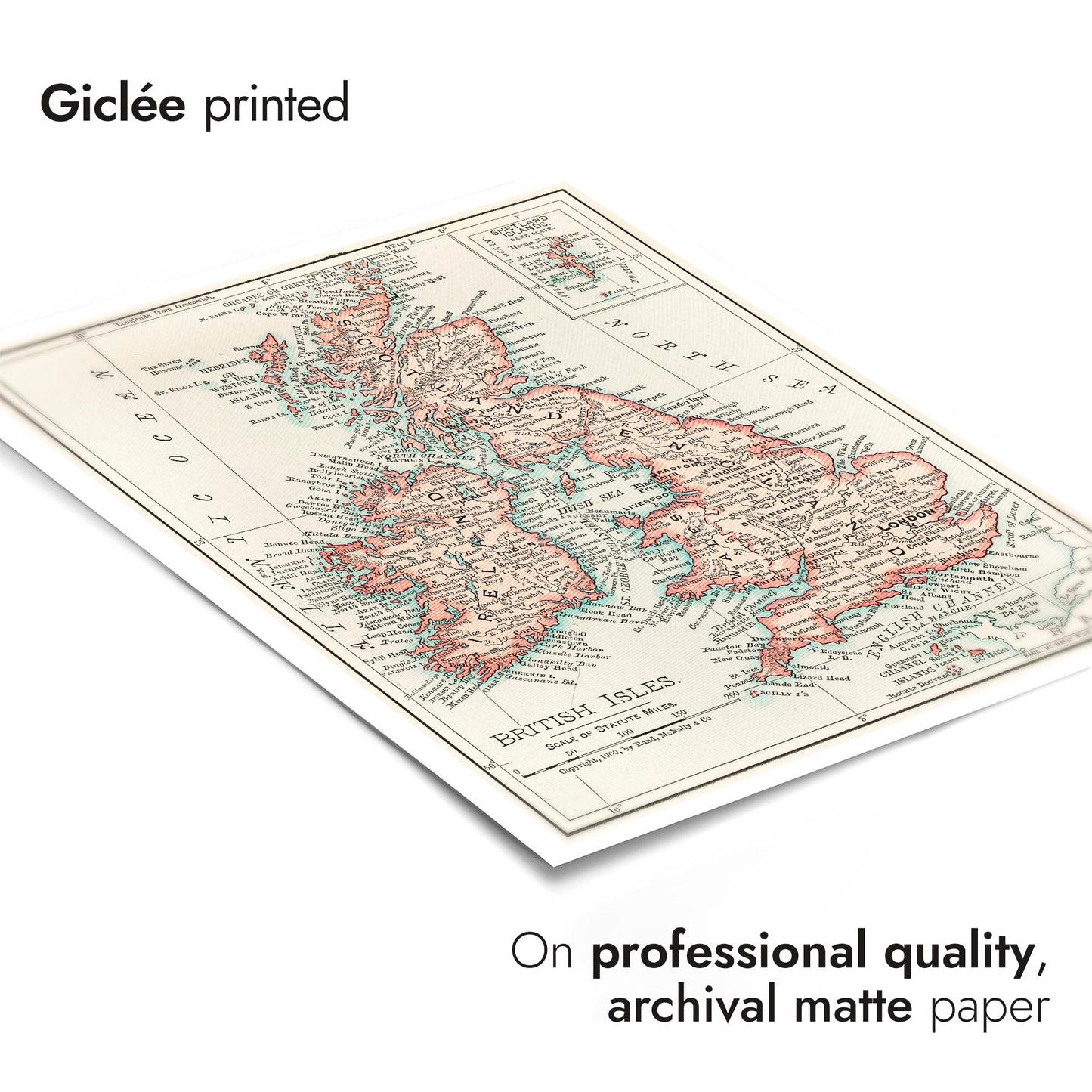 Cartographic Map of the British Isles