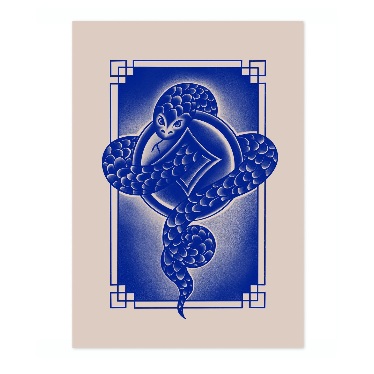 Snake, Chinese Zodiac Blue