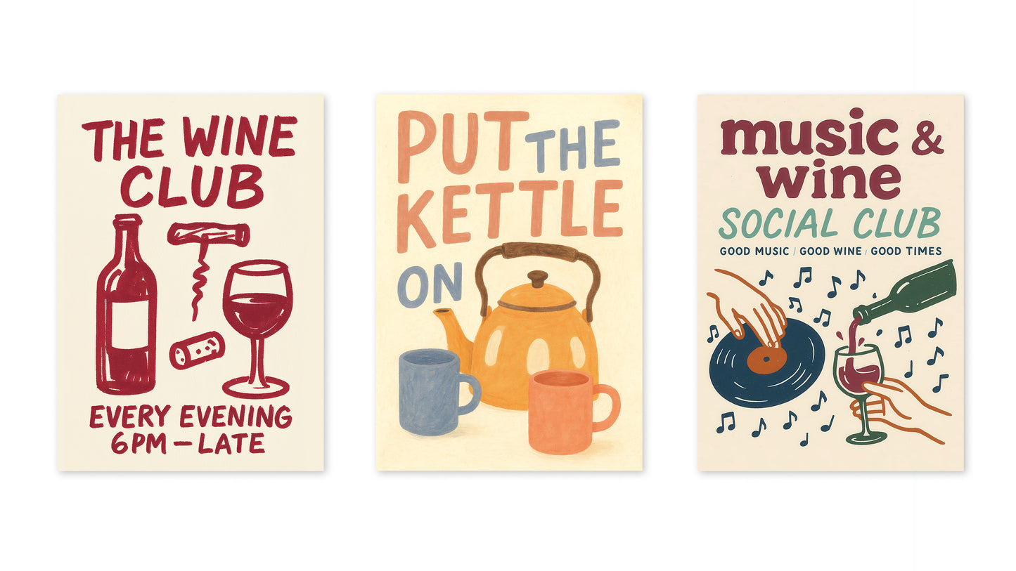 Kitchen Typography Trio