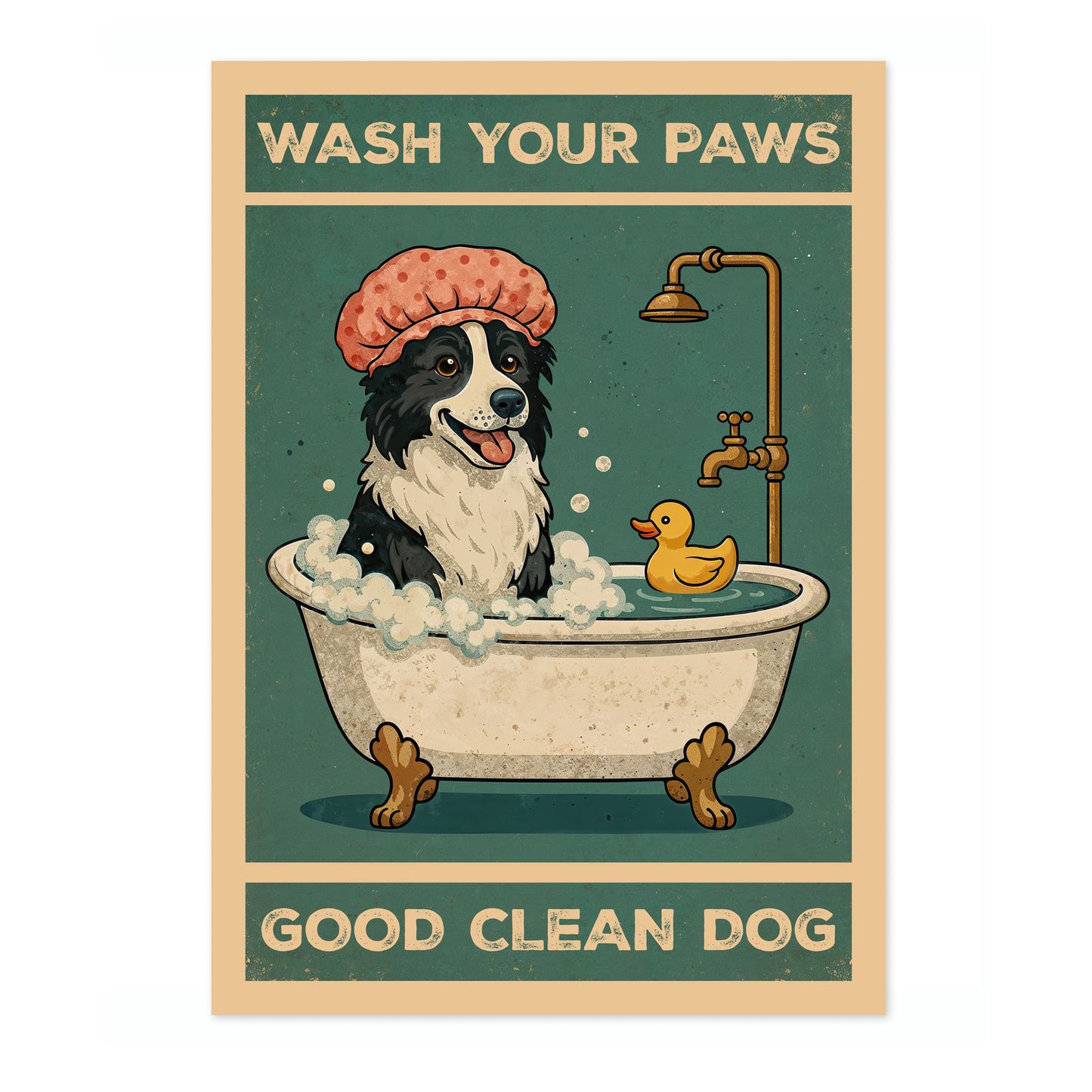 Lave tes pattes, bon chien propre