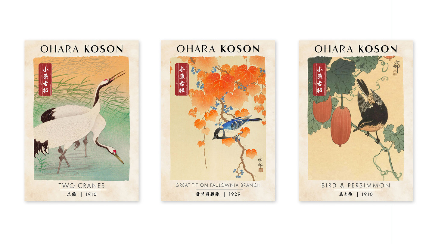 Ohara Koson Utställning Trio