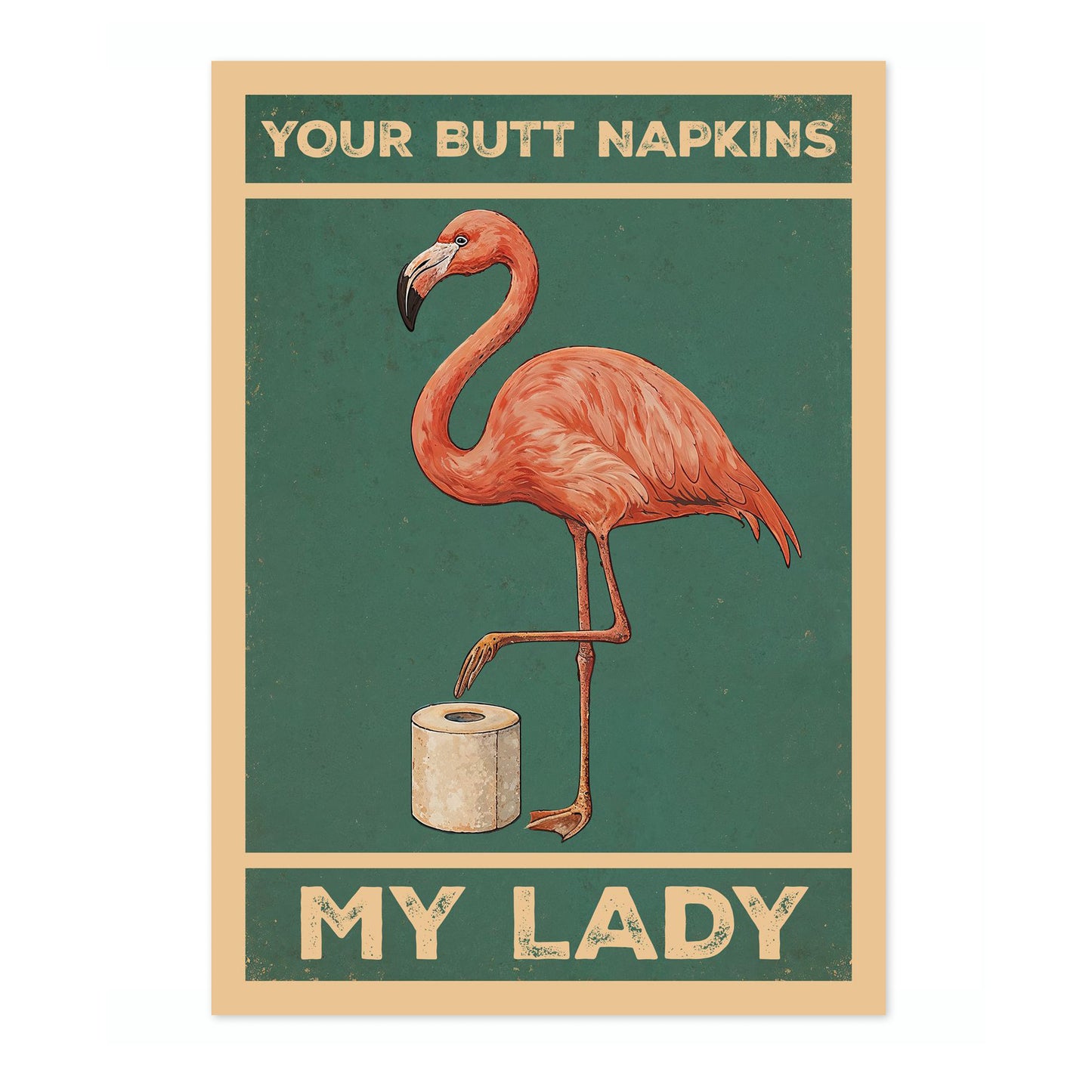 Vos serviettes de poche, ma dame flamant rose