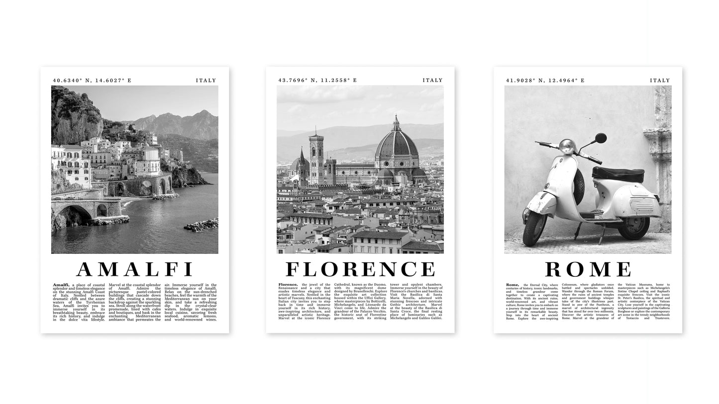 Italie Noir et Blanc