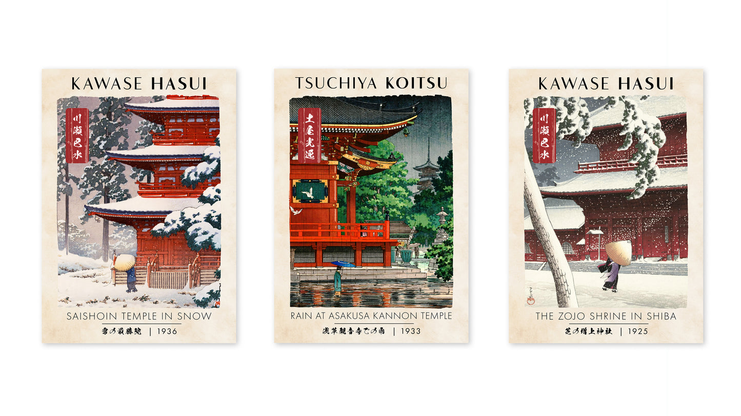 Klassisk Träsnittsutställning Trippel