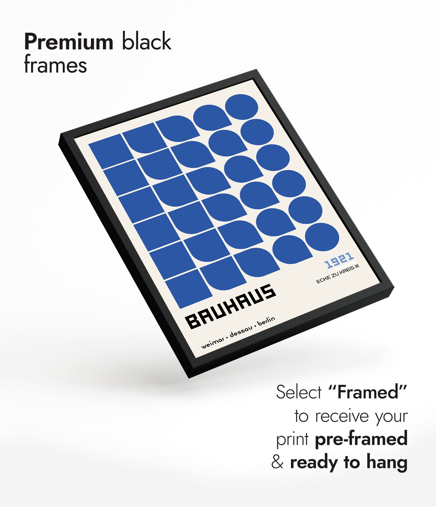 Ecke zu Kreis, in Blue