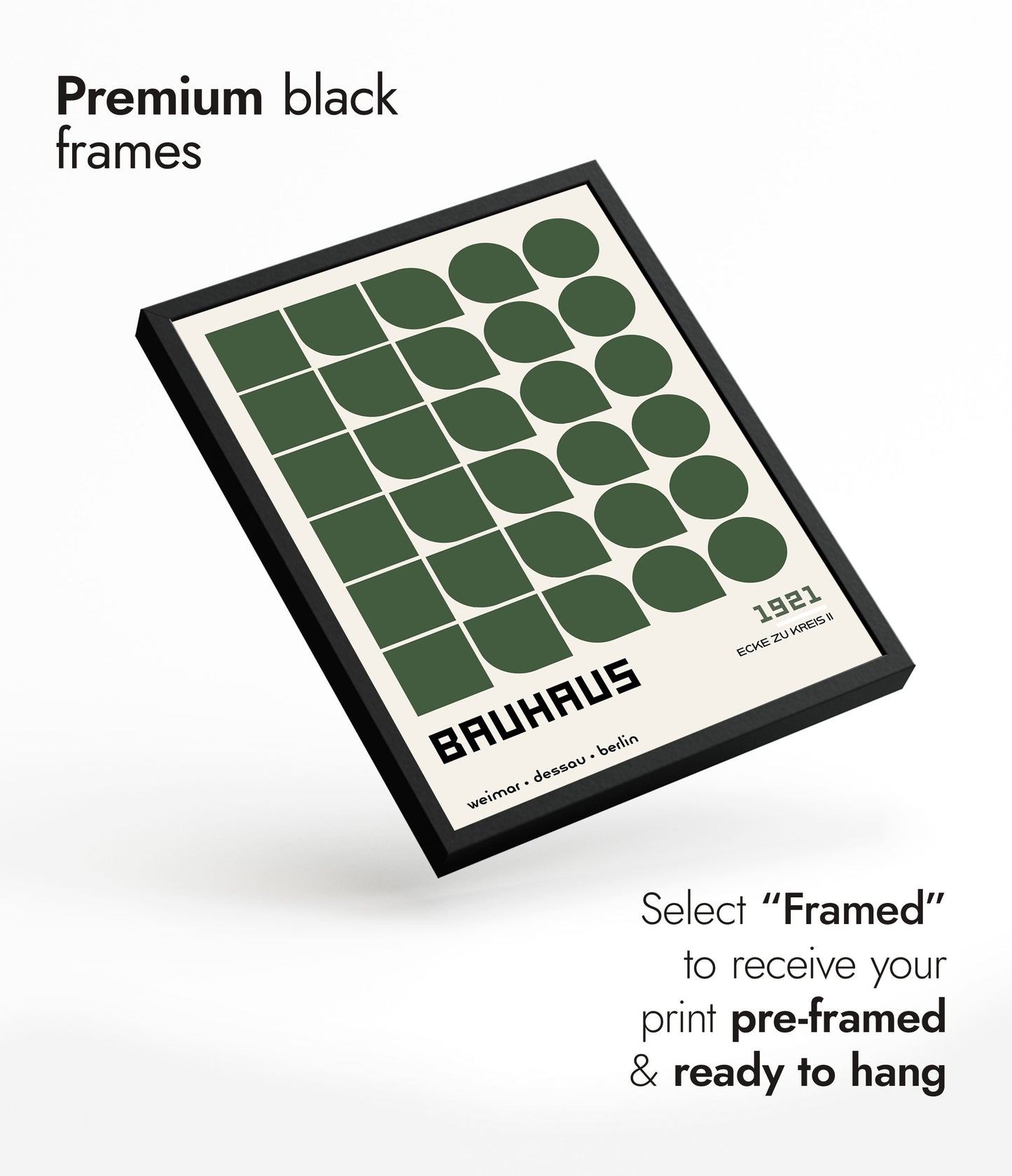 Ecke zu Kreis, in Green