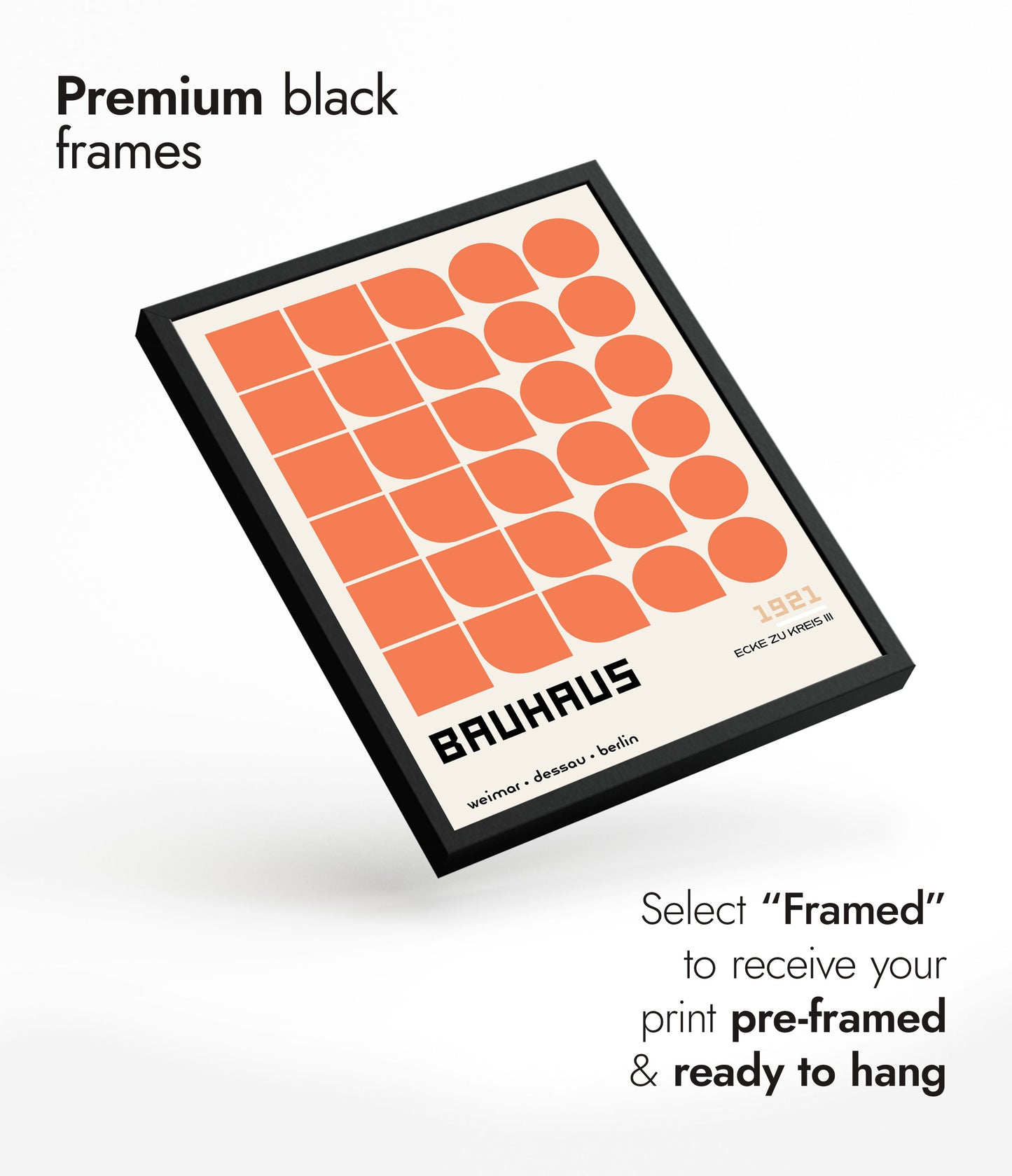 Ecke zu Kreis, in Orange