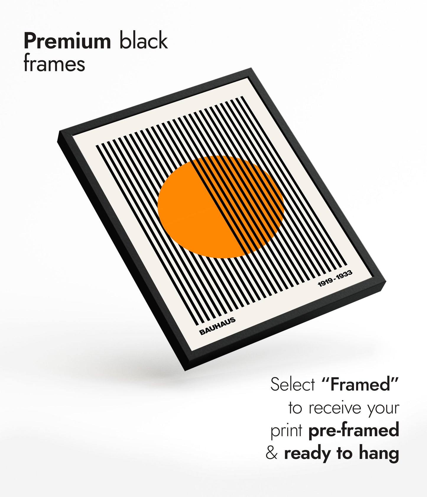 Circle + Stripes, Orange on White