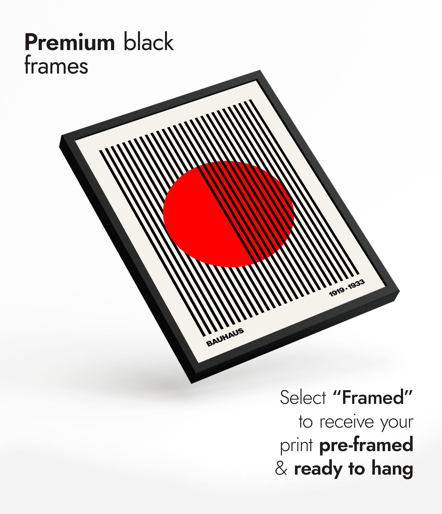 Circle + Stripes, Red on White