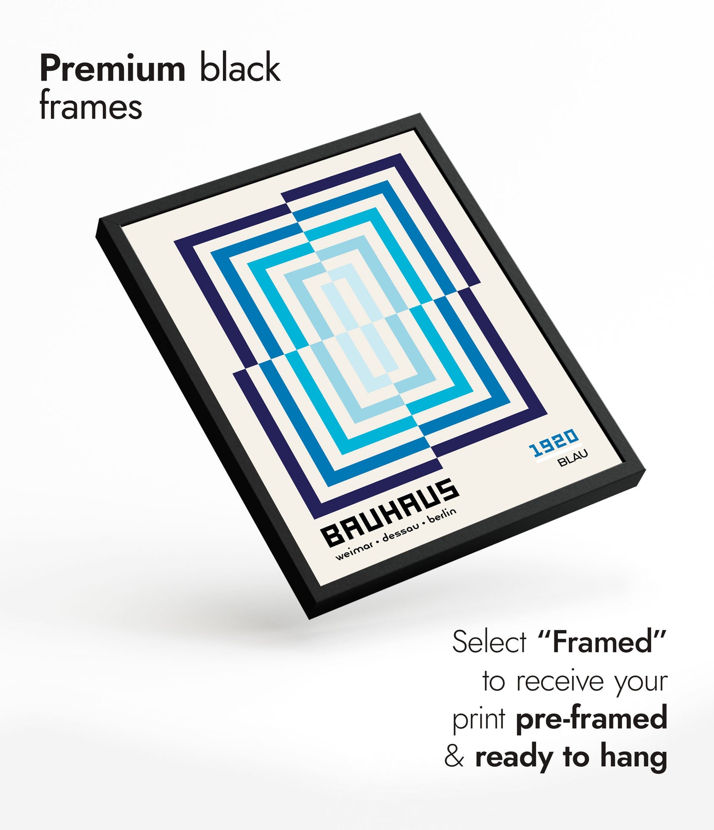 Rektangulär illusion, i blått