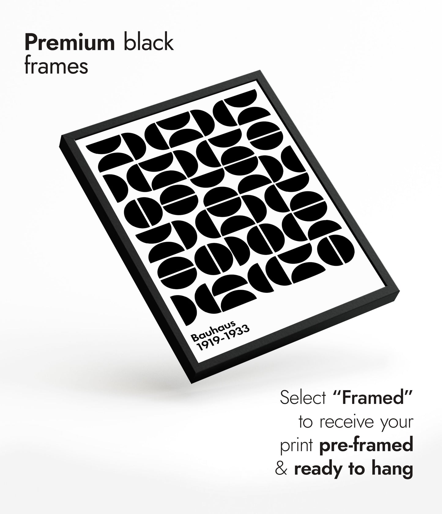 Semi-Circles Black on White