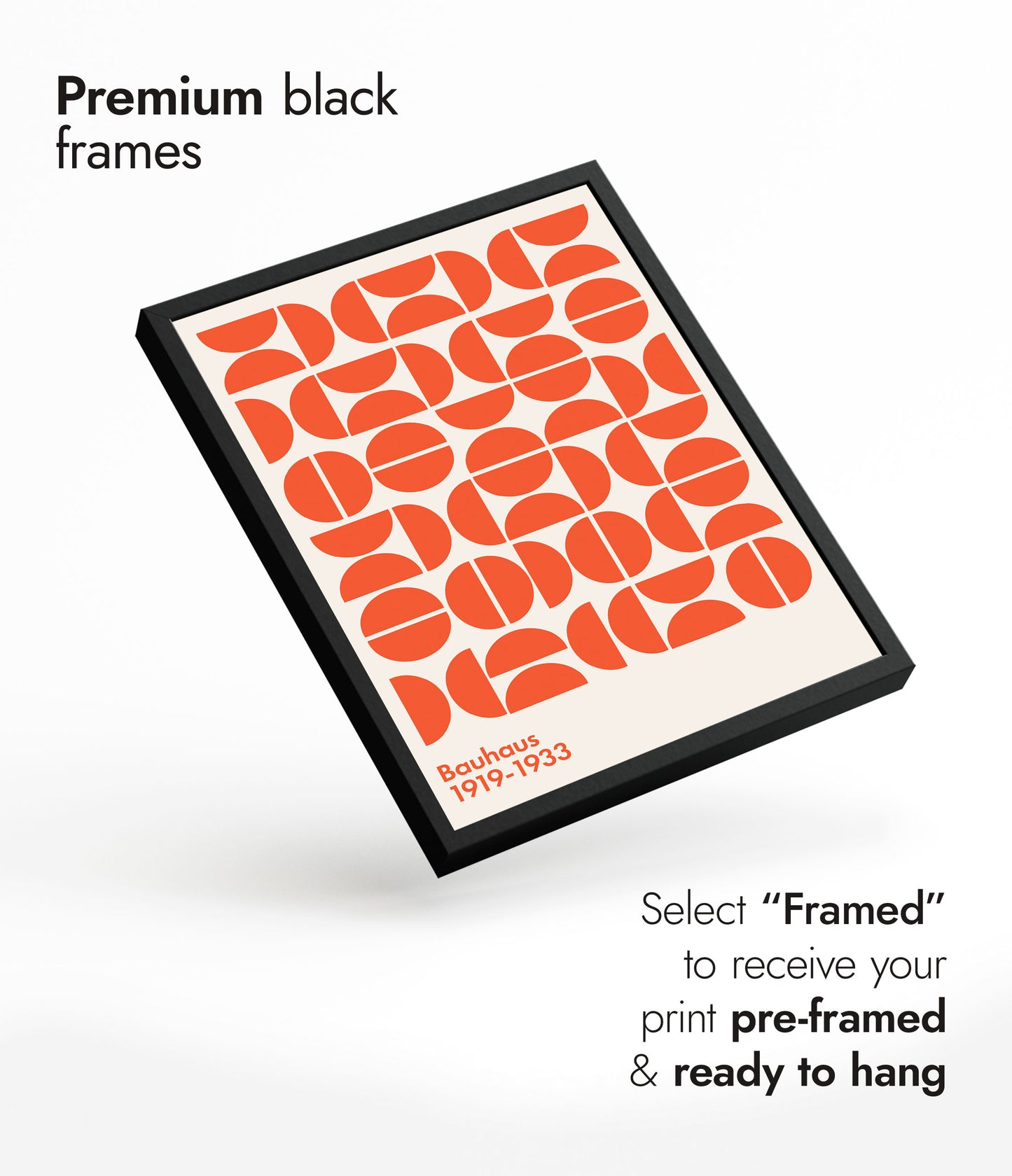 Semi-Circles Orange on White