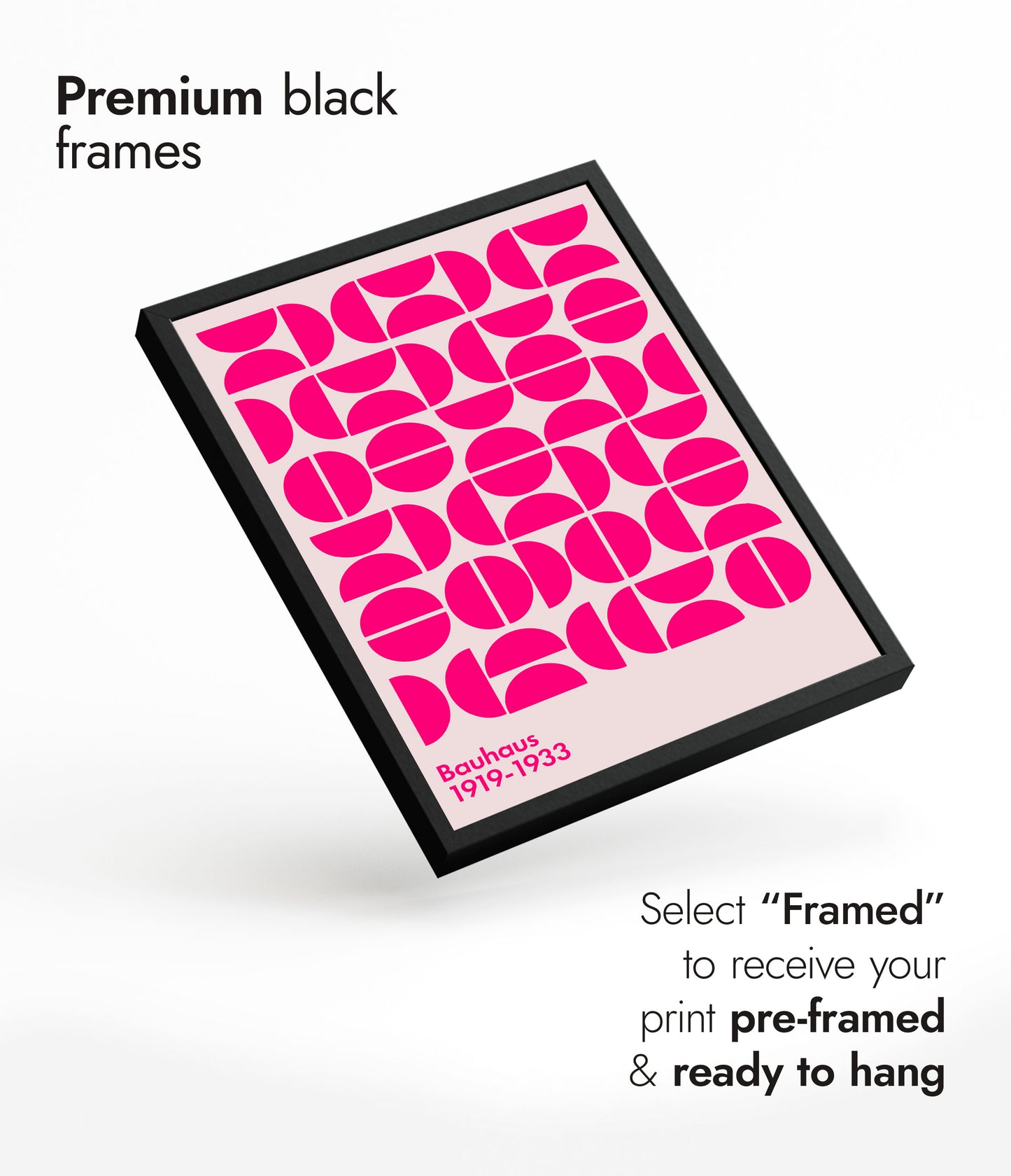 Semi-Circles Pink on White