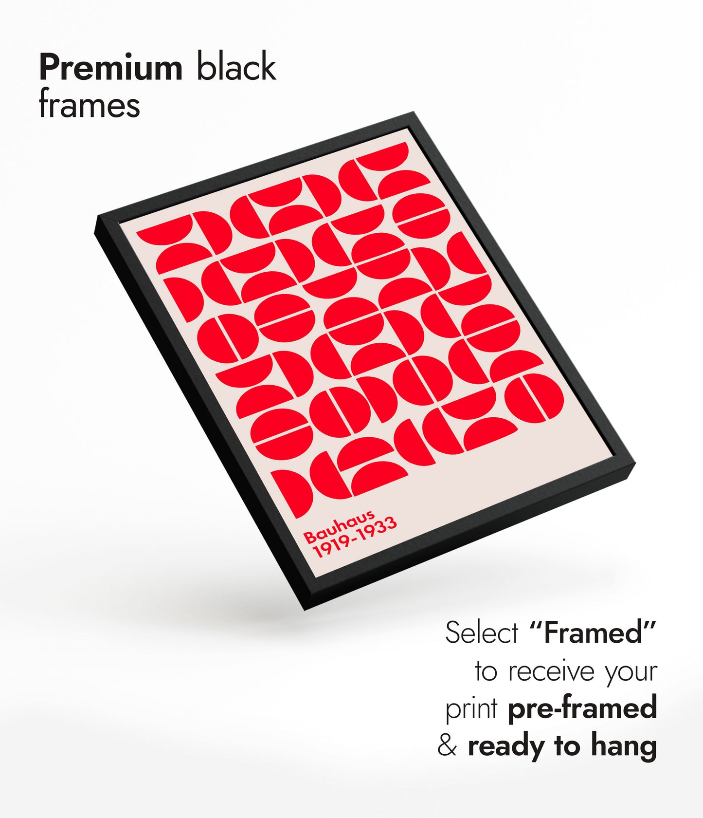 Semi-Circles Red on White