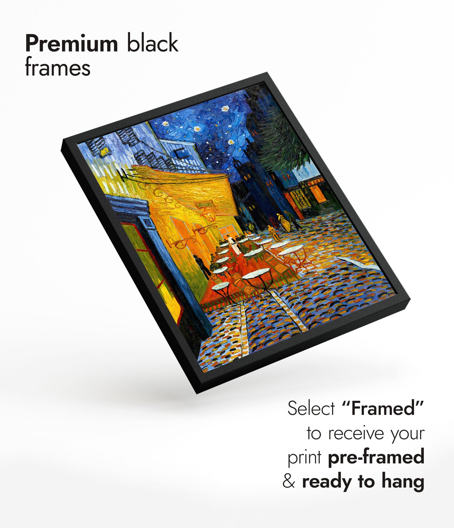 Caféterrass om natten