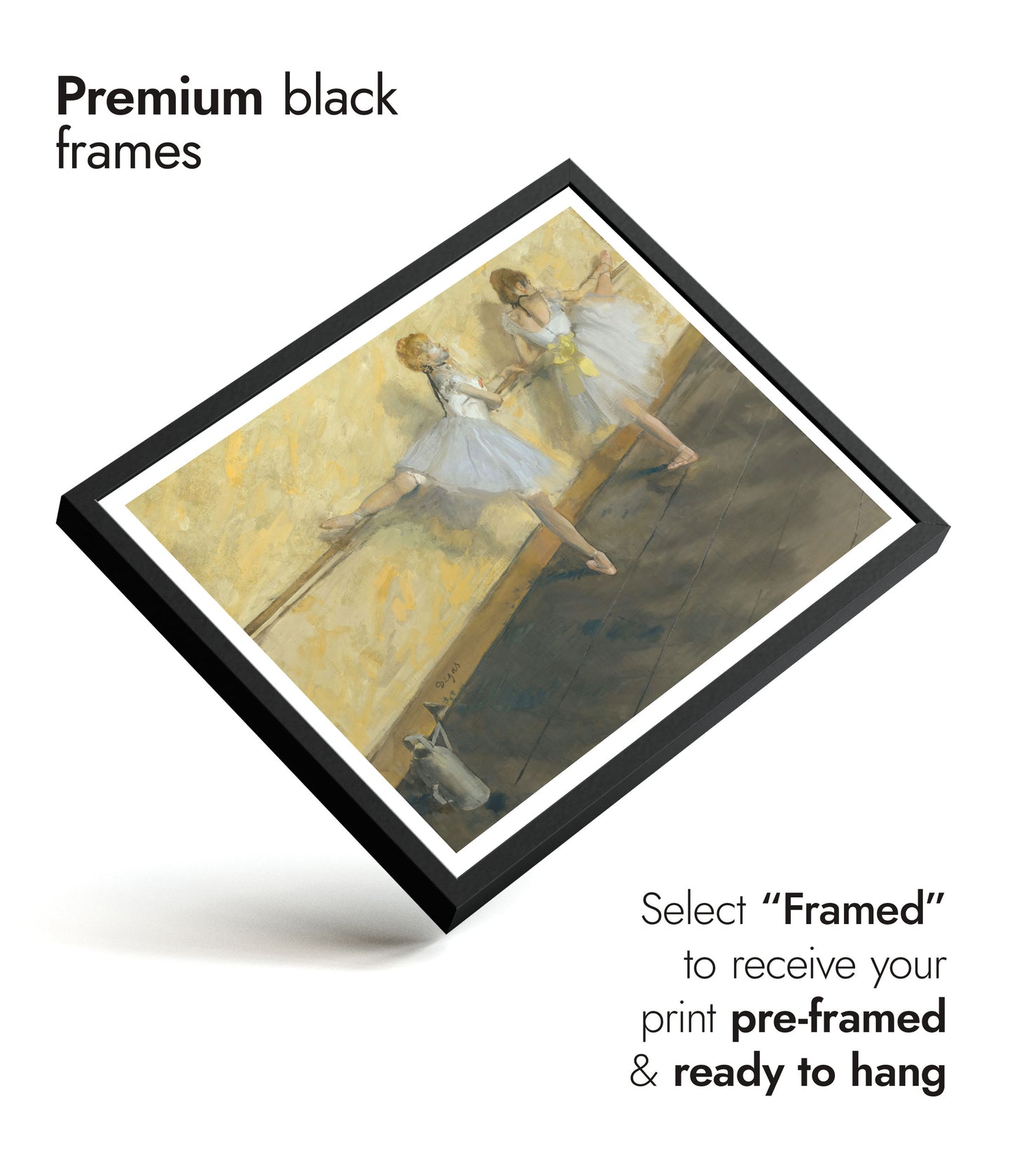 Dansare som övar vid stången