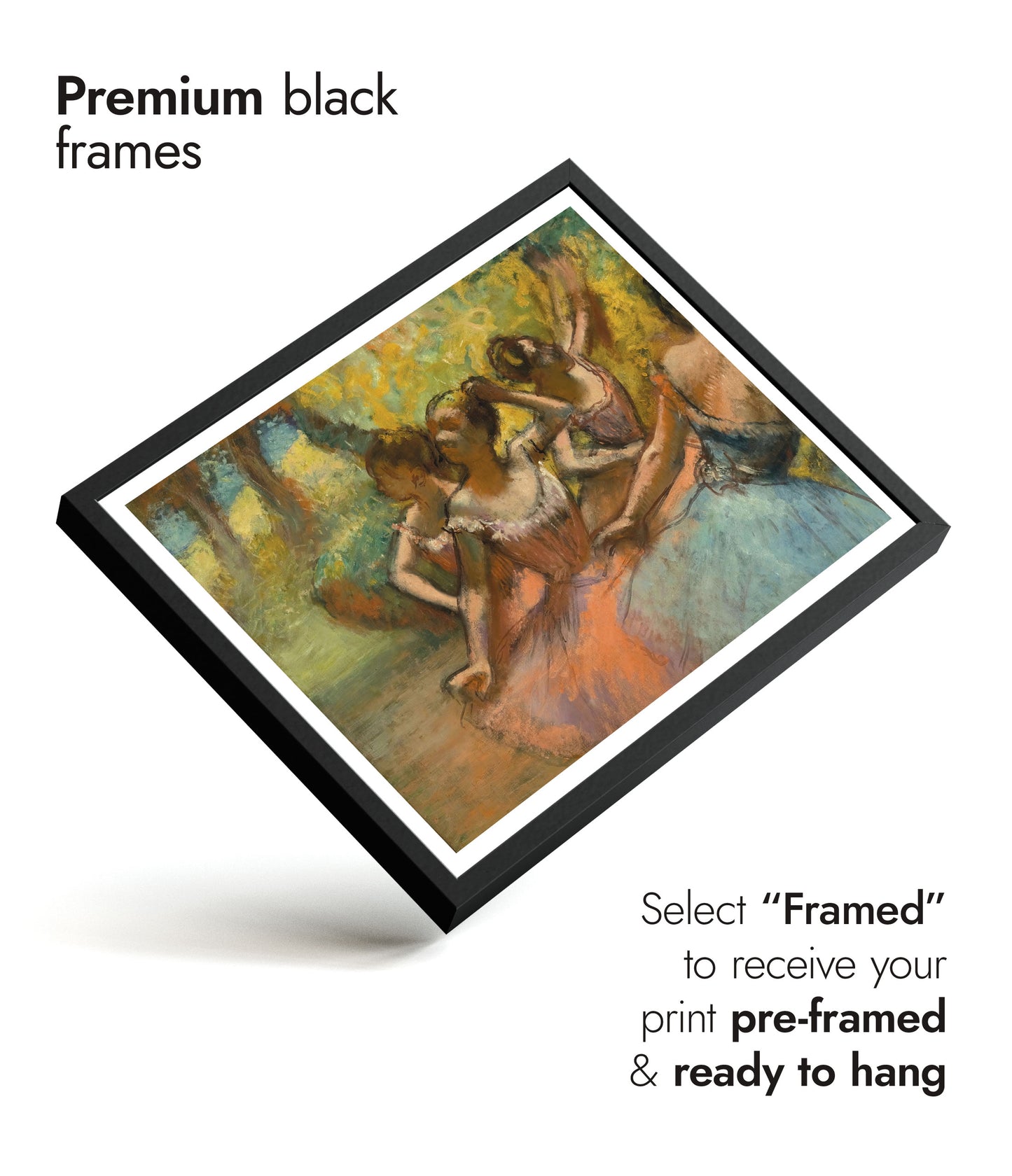 Fyra balettdansare på scenen