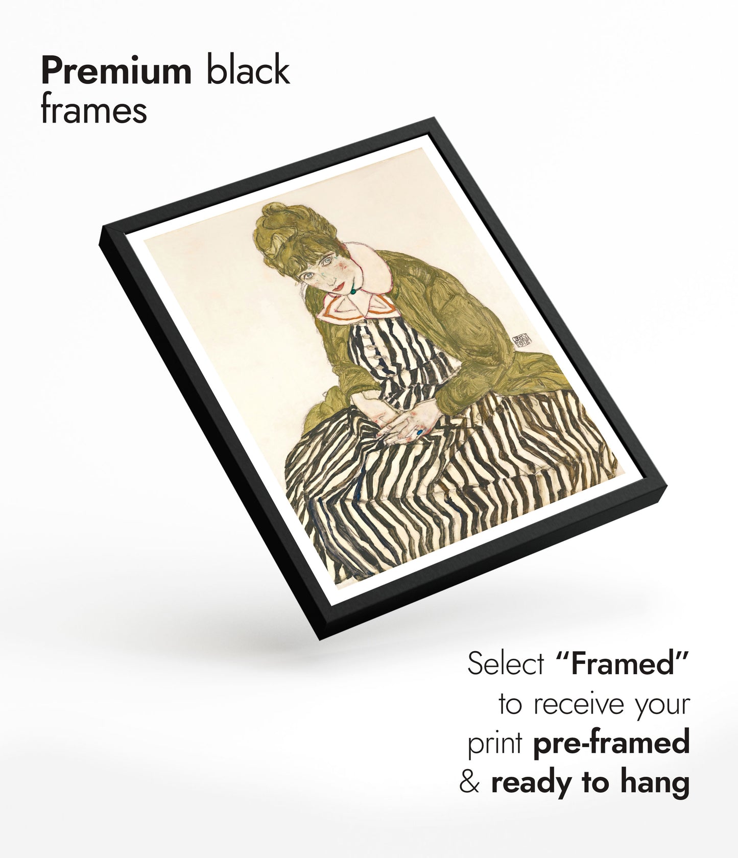 Edith with Striped Dress, Sitting