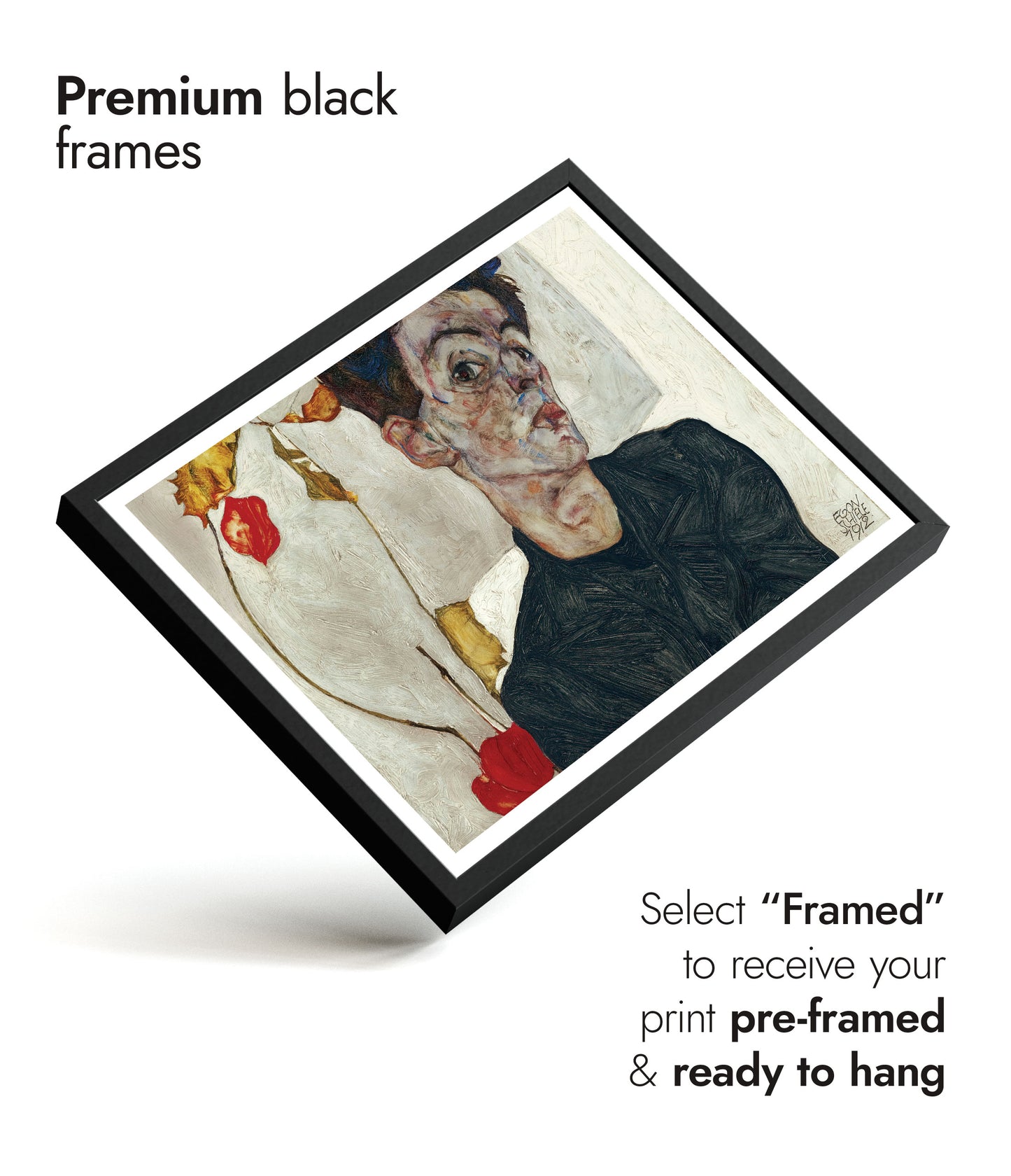 Self-Portrait with Chinese Lantern Plant