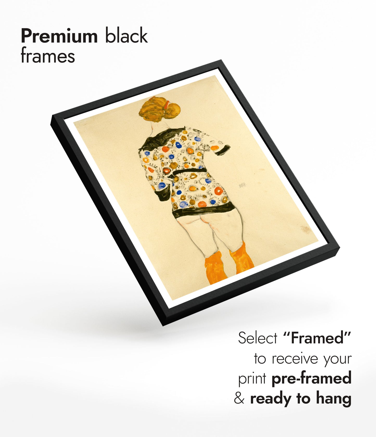 Standing Woman in a Patterned Blouse