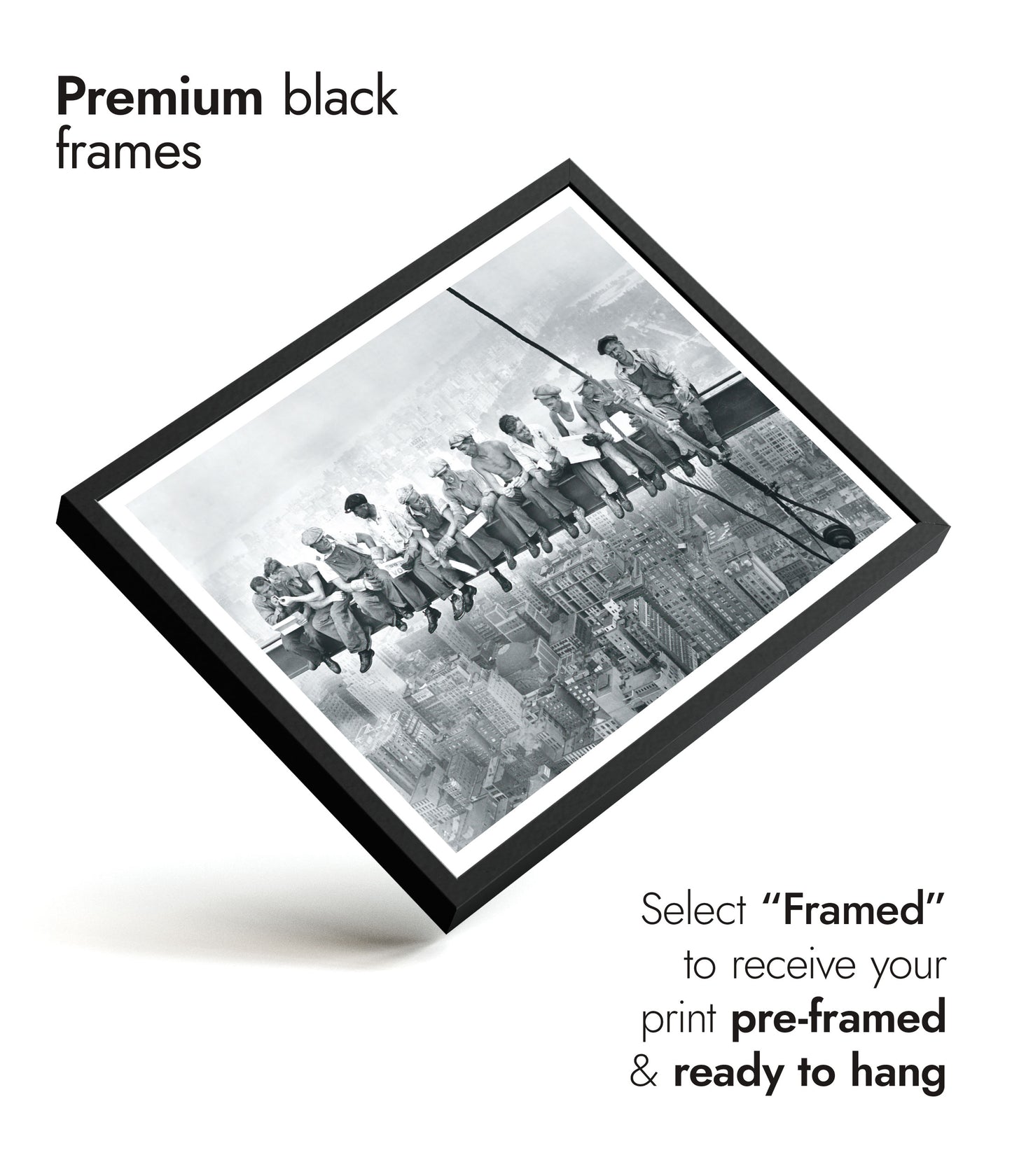 Lunch ovanpå en skyskrapa