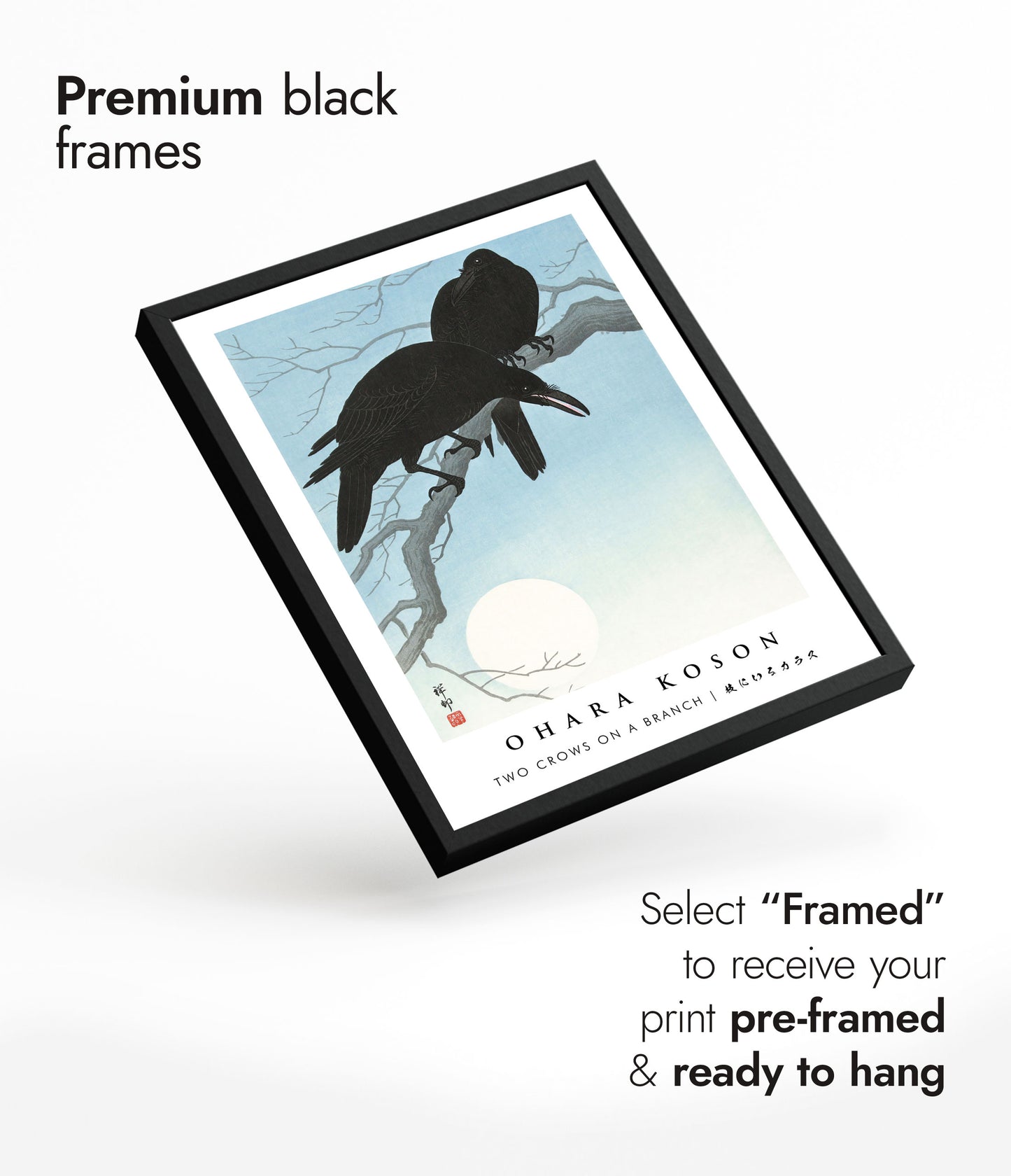 Zwei Krähen auf einem Ast