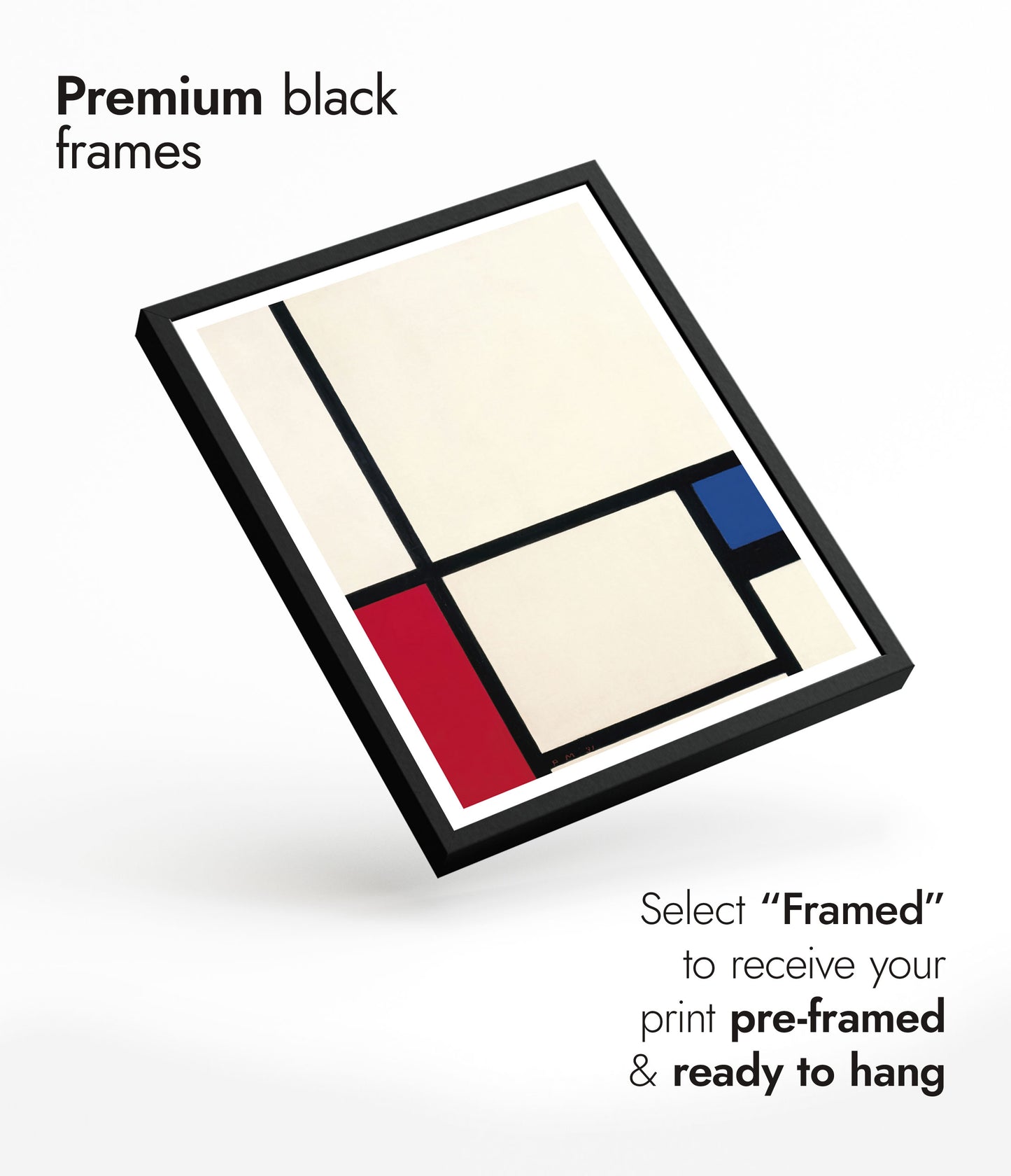 Komposition in Farben Nr. 1 mit Rot und Blau