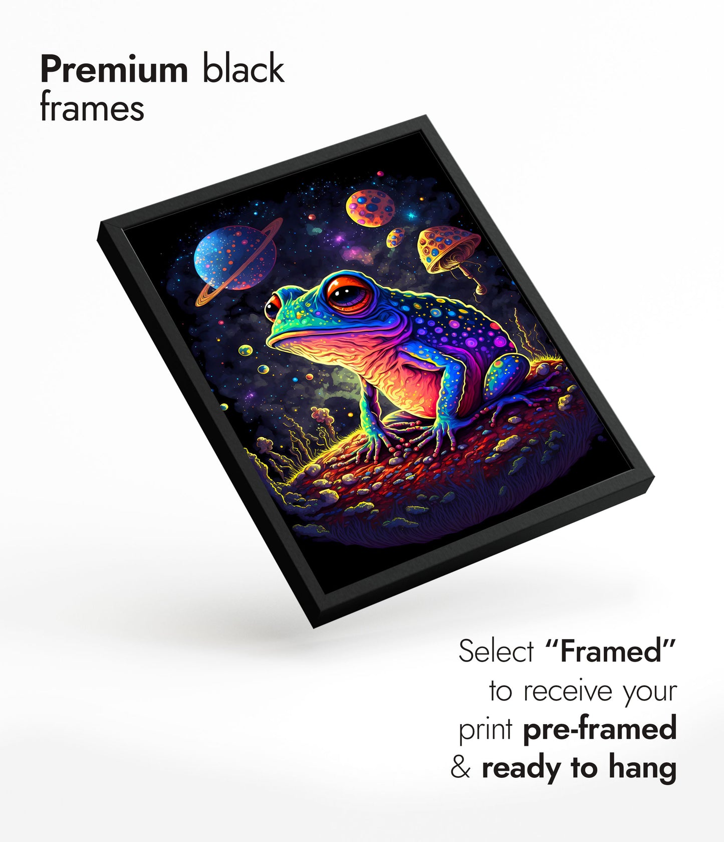 Psychedelischer Weltraumfrosch