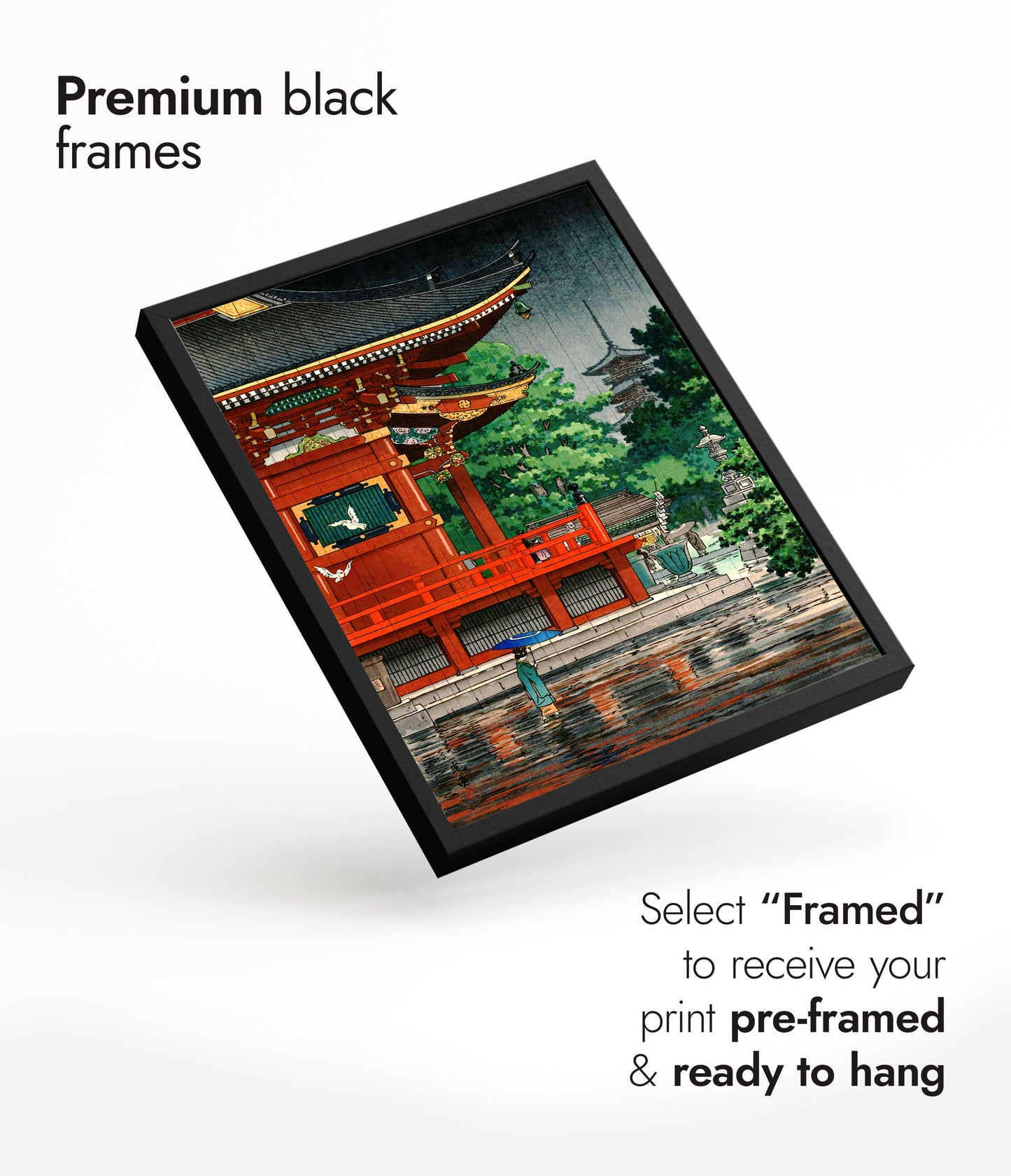 Regn vid Asakusa Kannon-templet