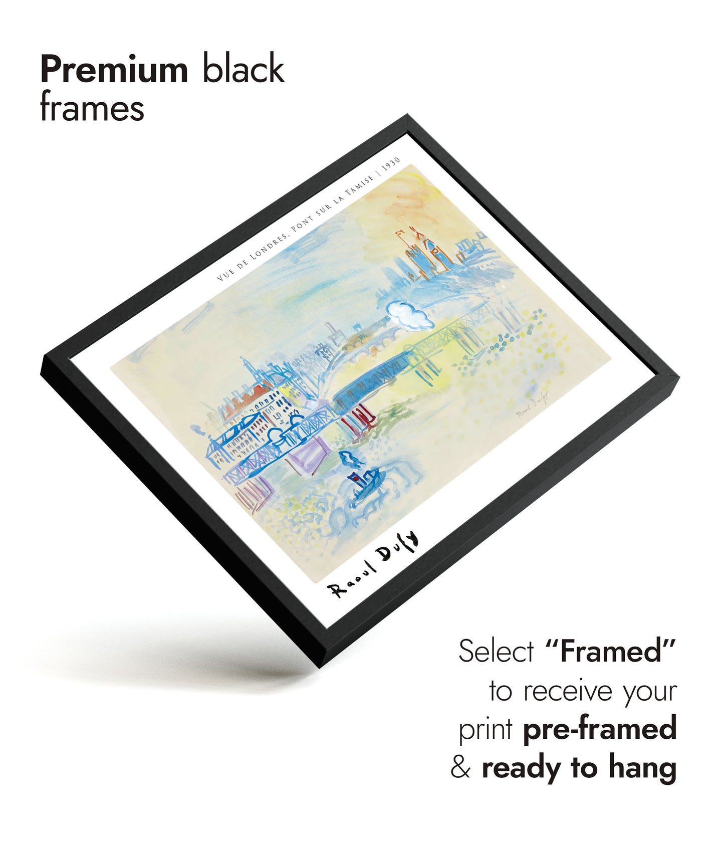 Utsikt över London, bro över Themsen