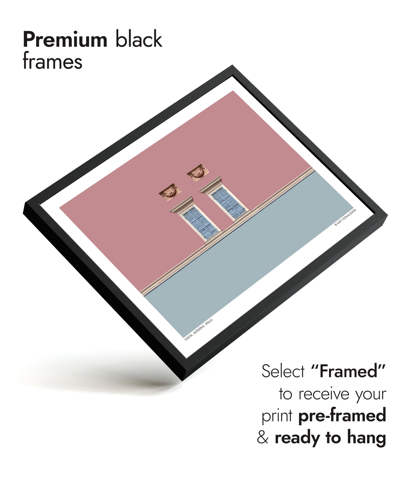 Siesta, Modena, Italien Rosa & Blå