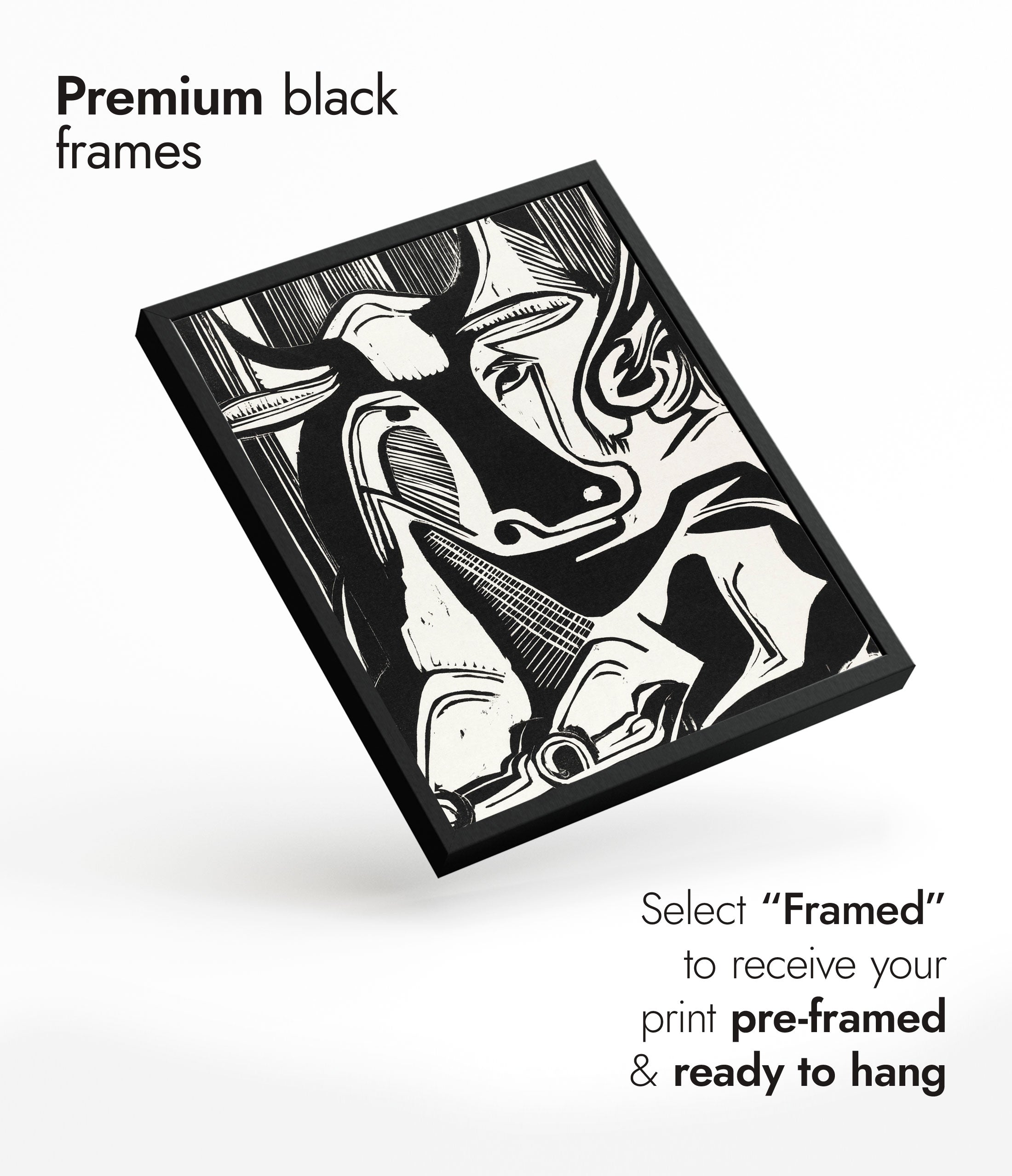 Large Cow Lying Down - Ernst Kirchner | Masterpieces | Framed Prints