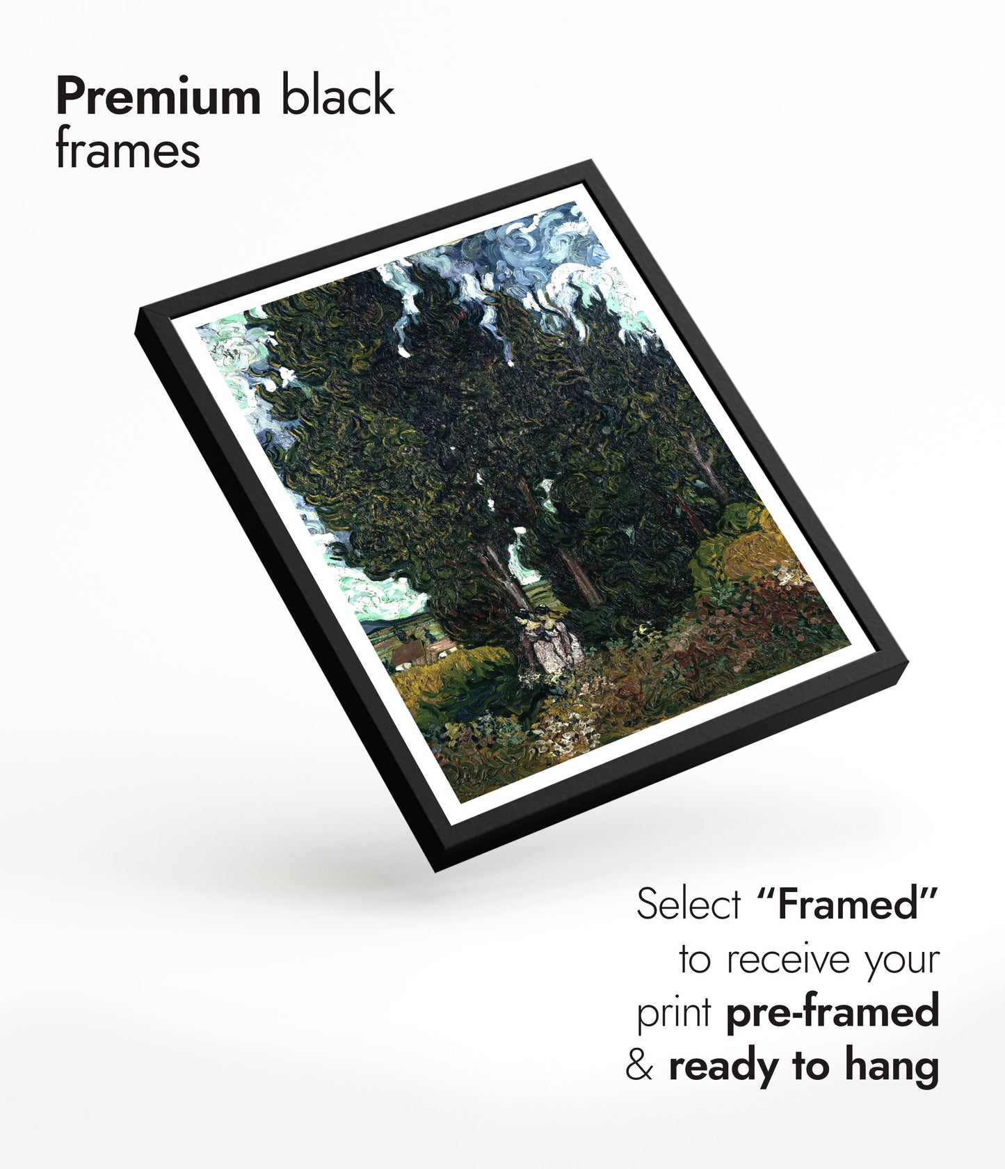 Cypresses with Two Figures