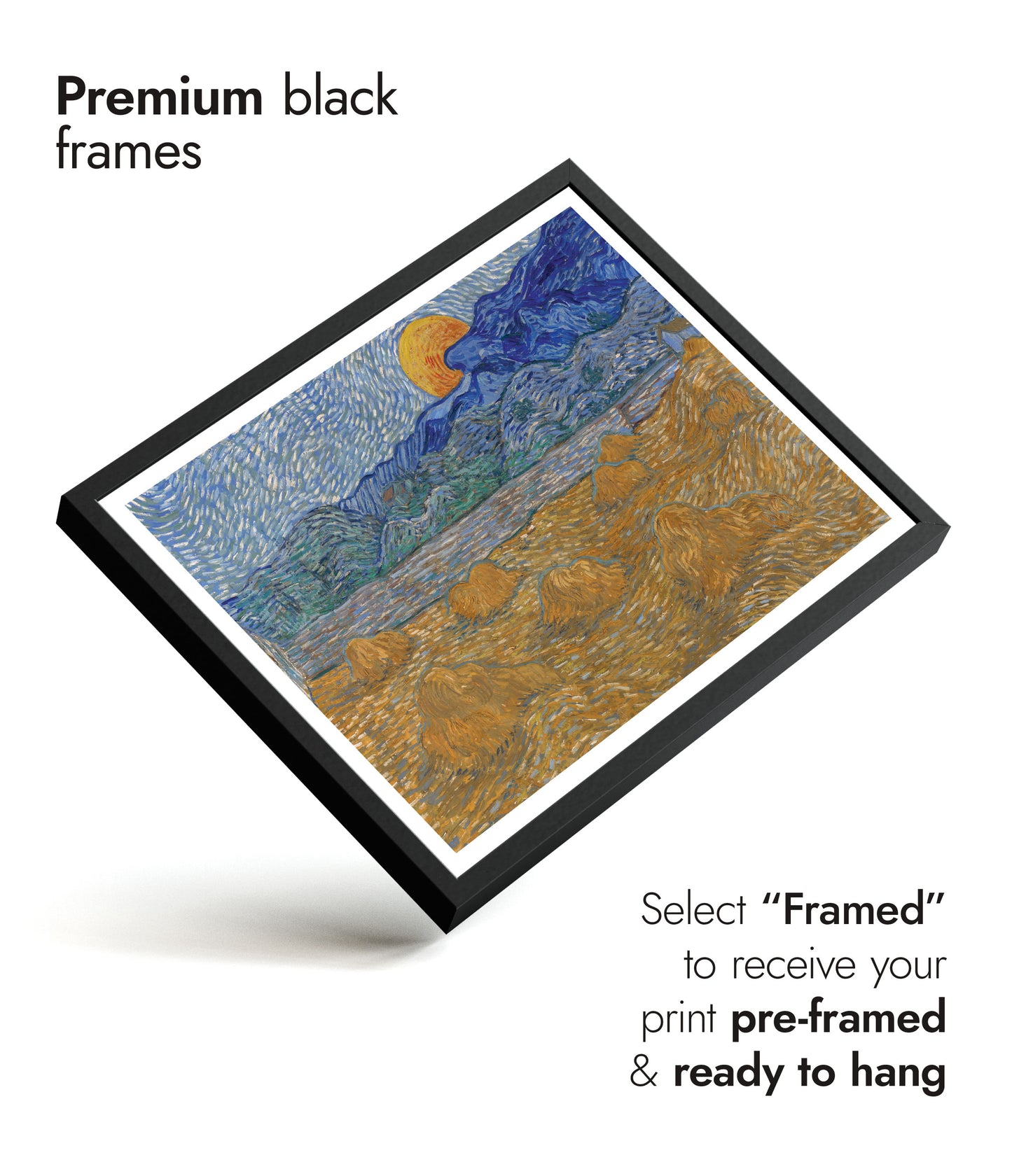 Landscape with Wheat Sheaves and Rising Moon