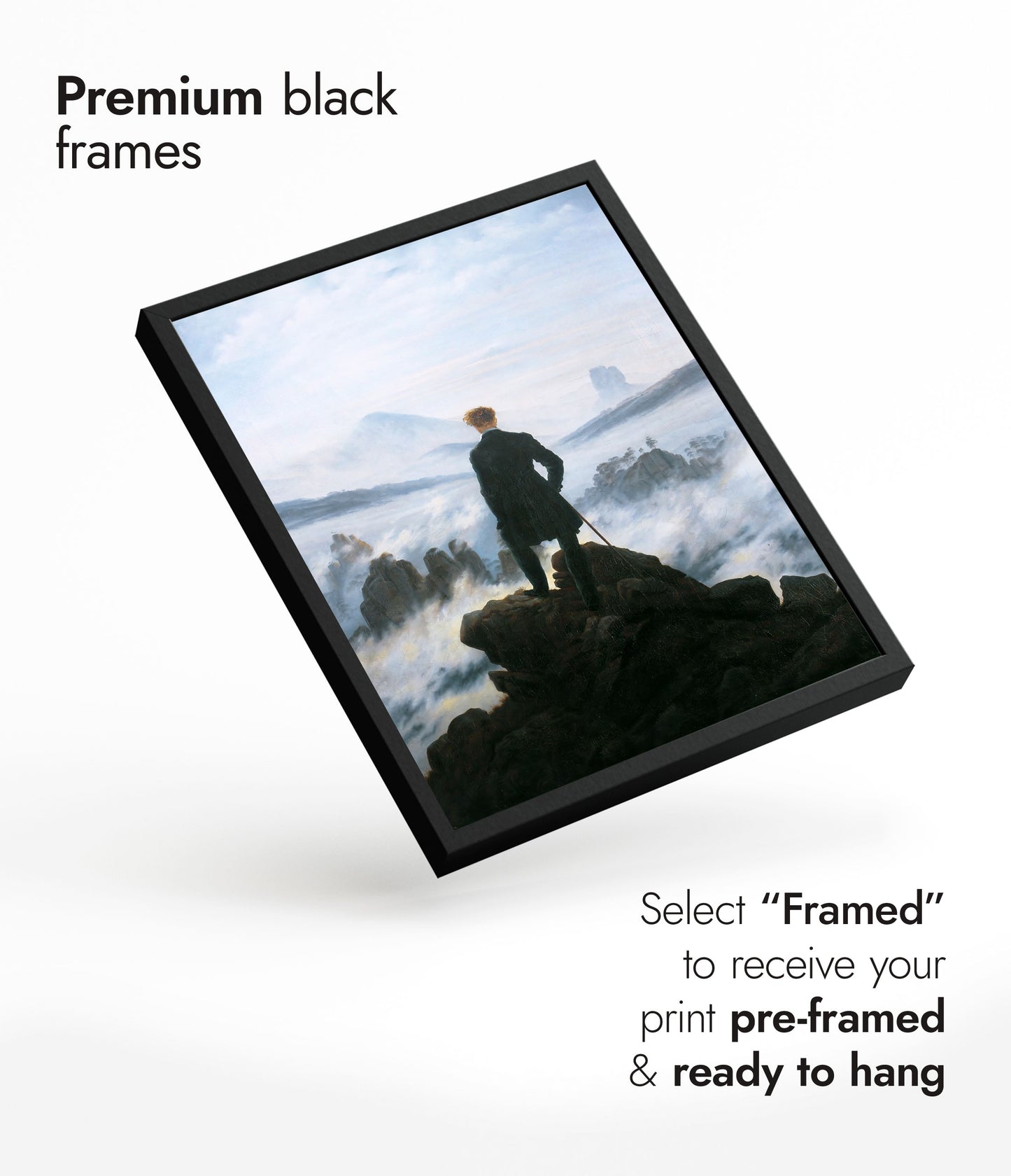 Vandrare ovanför en hav av dimma