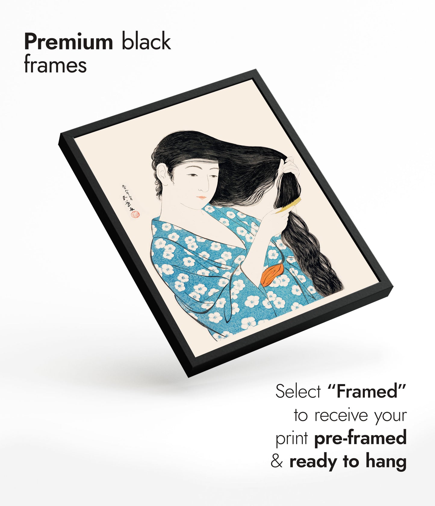 Woman Combing Her Hair