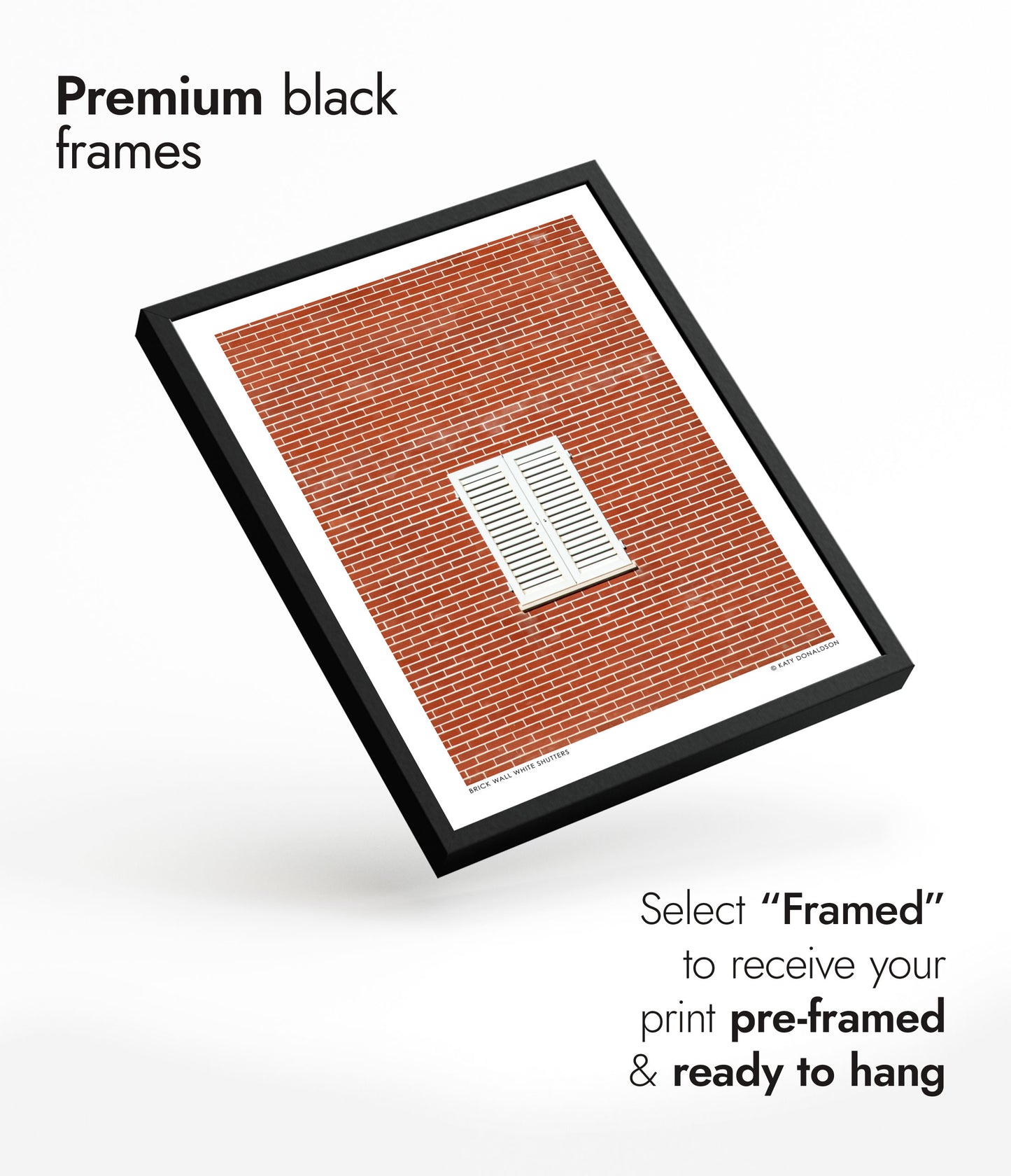 Brick Wall, White Shutters