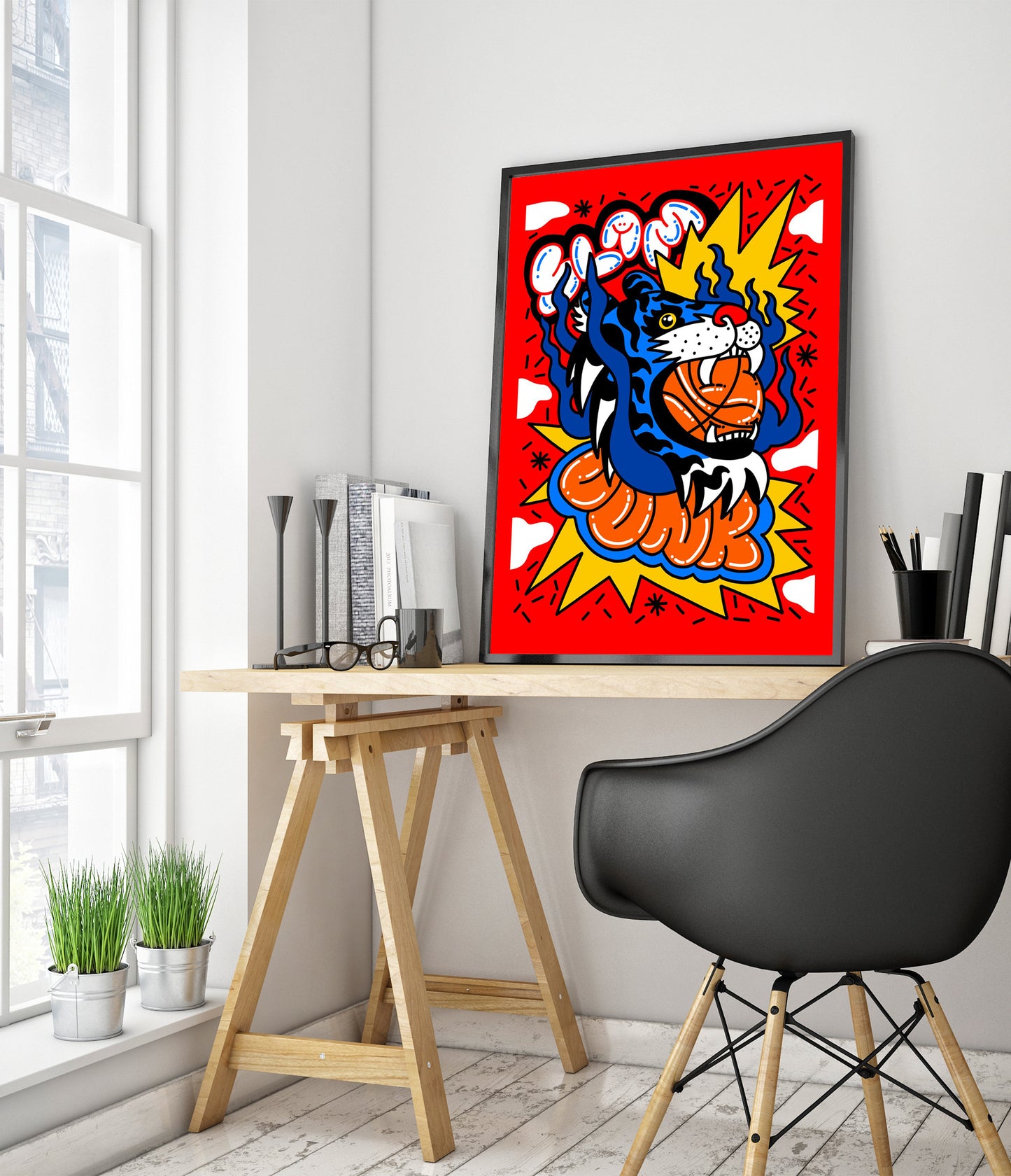 Tiger with Basketball