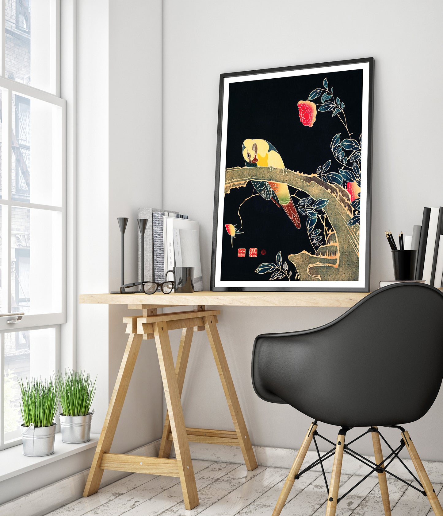 Papegoja på en gren