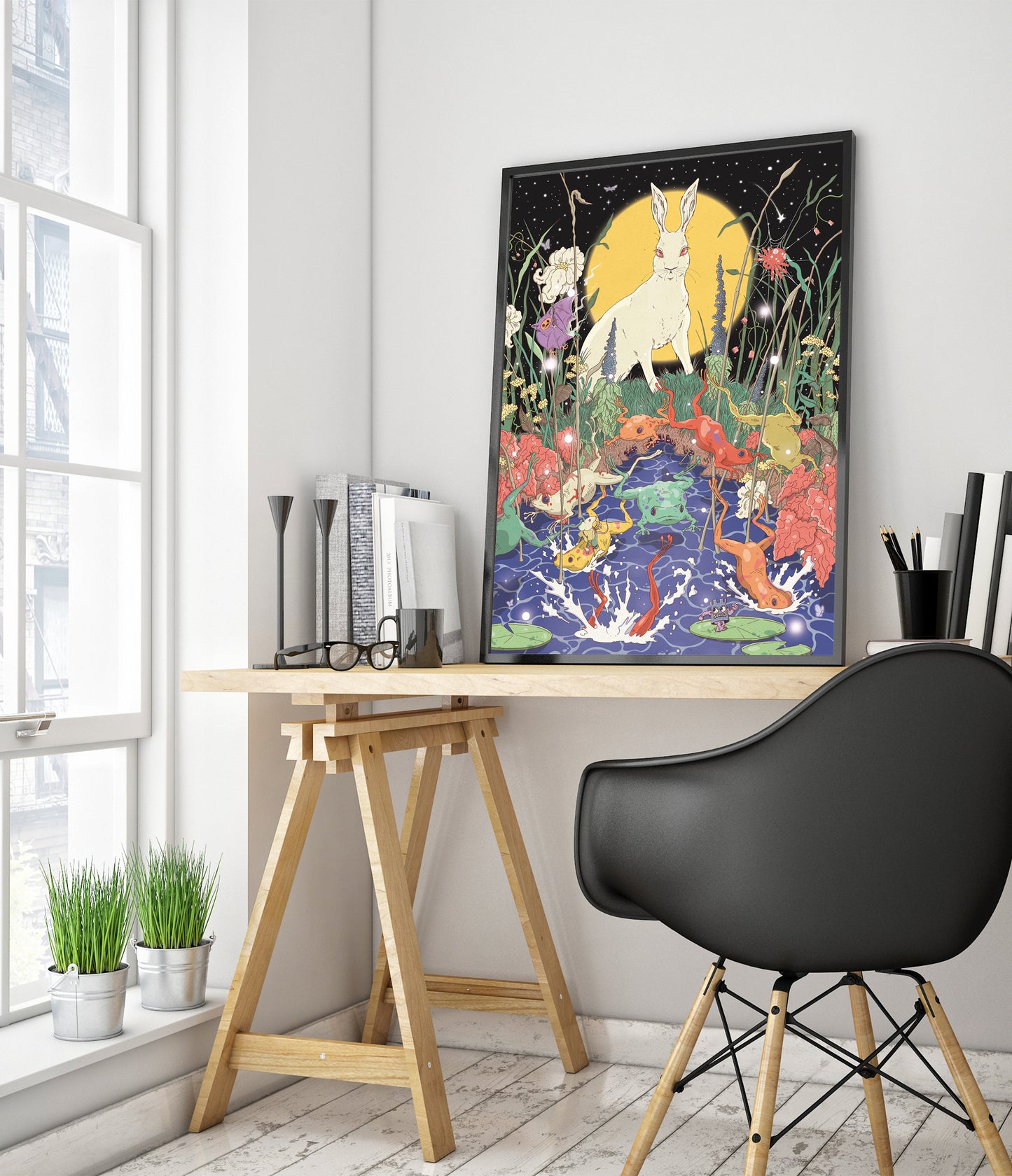 The Hare and the Frogs (Night Version)