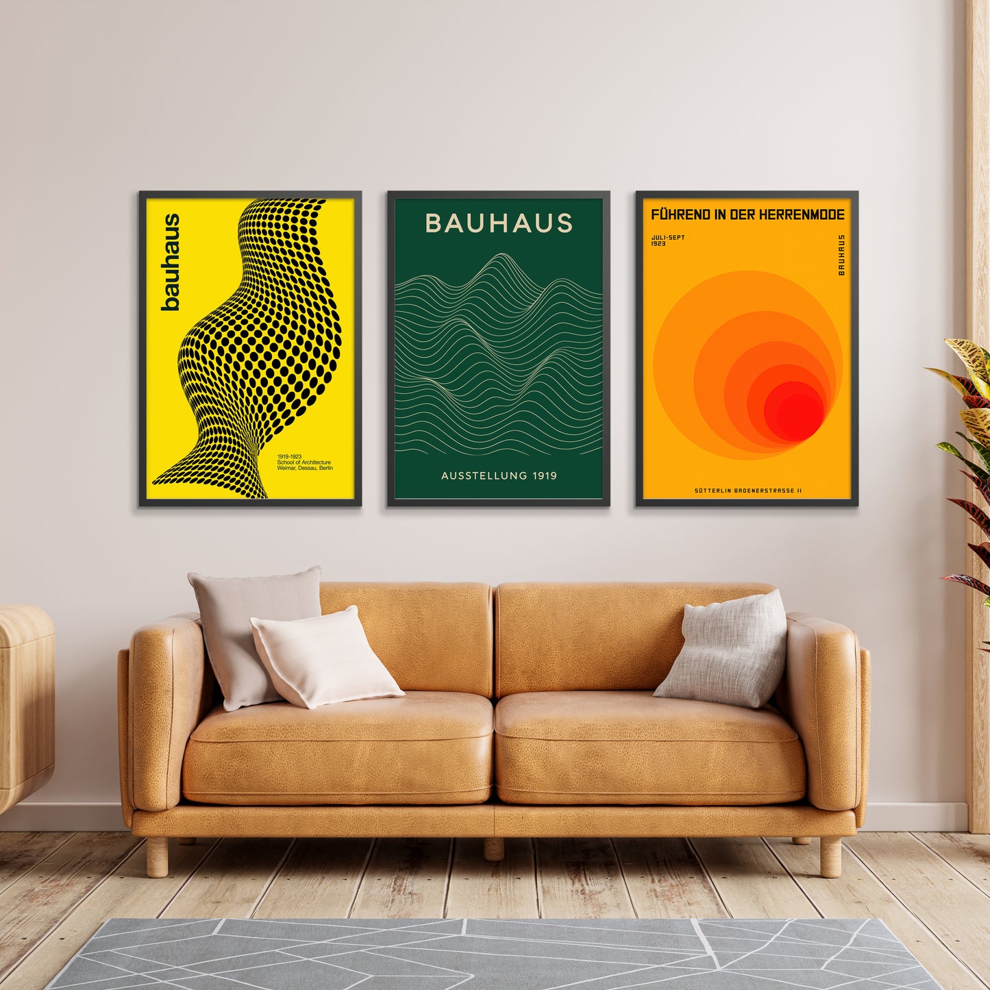 Colourful Bauhaus Trio