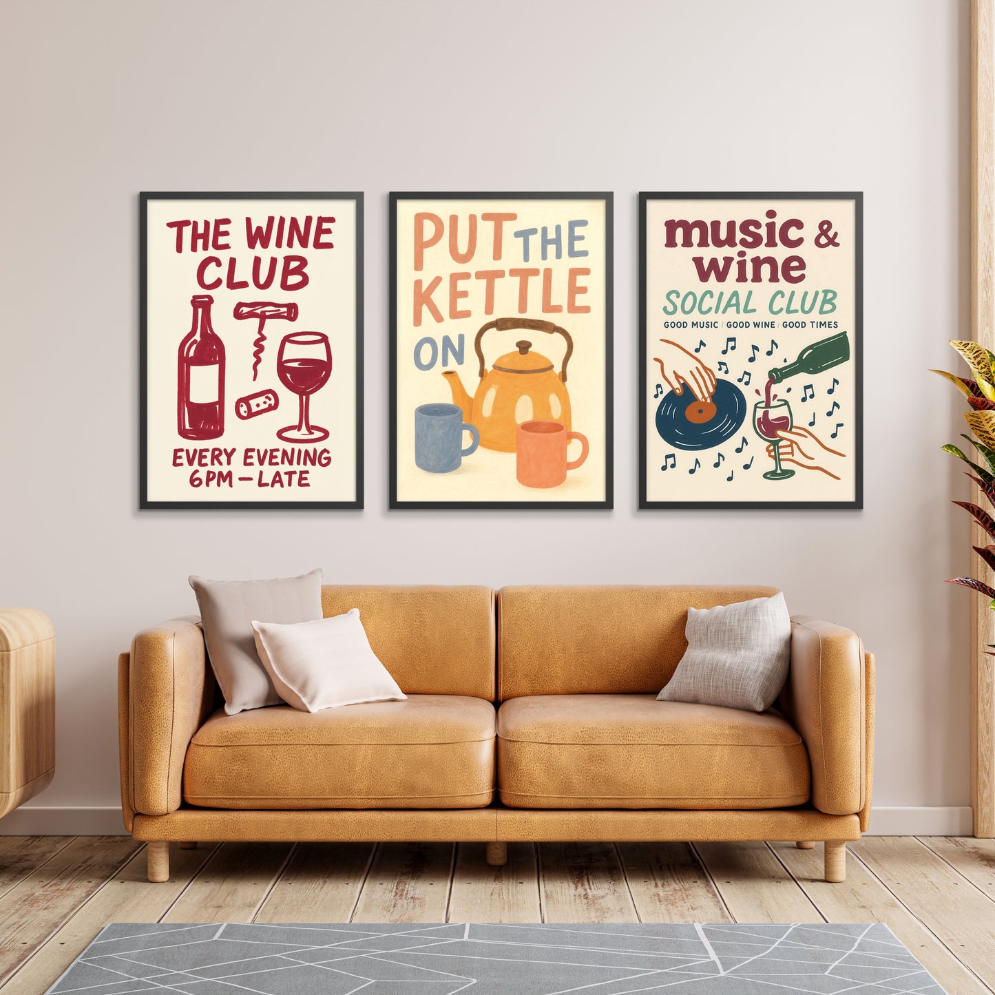 Kitchen Typography Trio