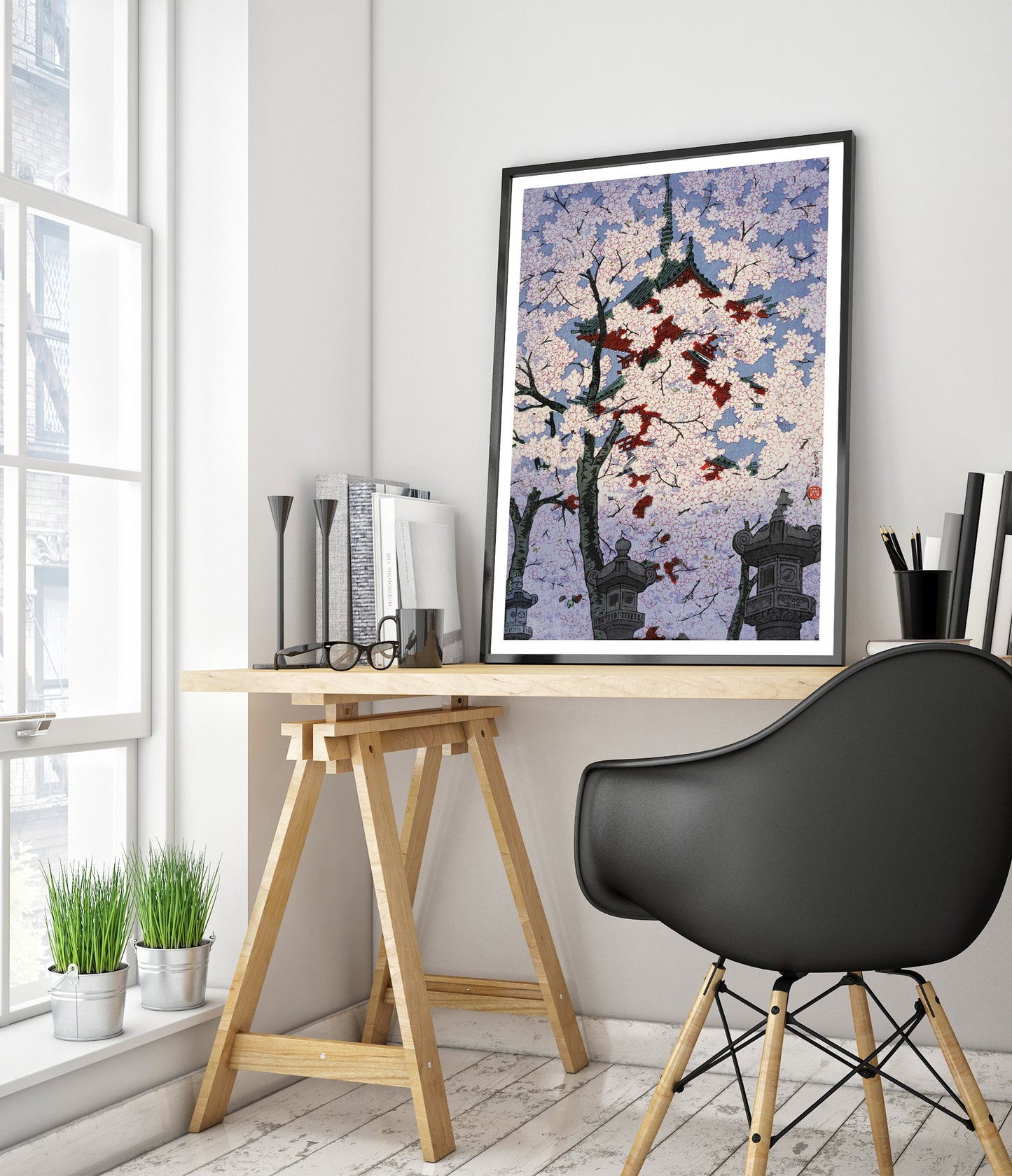 Körsbärsblommor i Ueno Toshogo