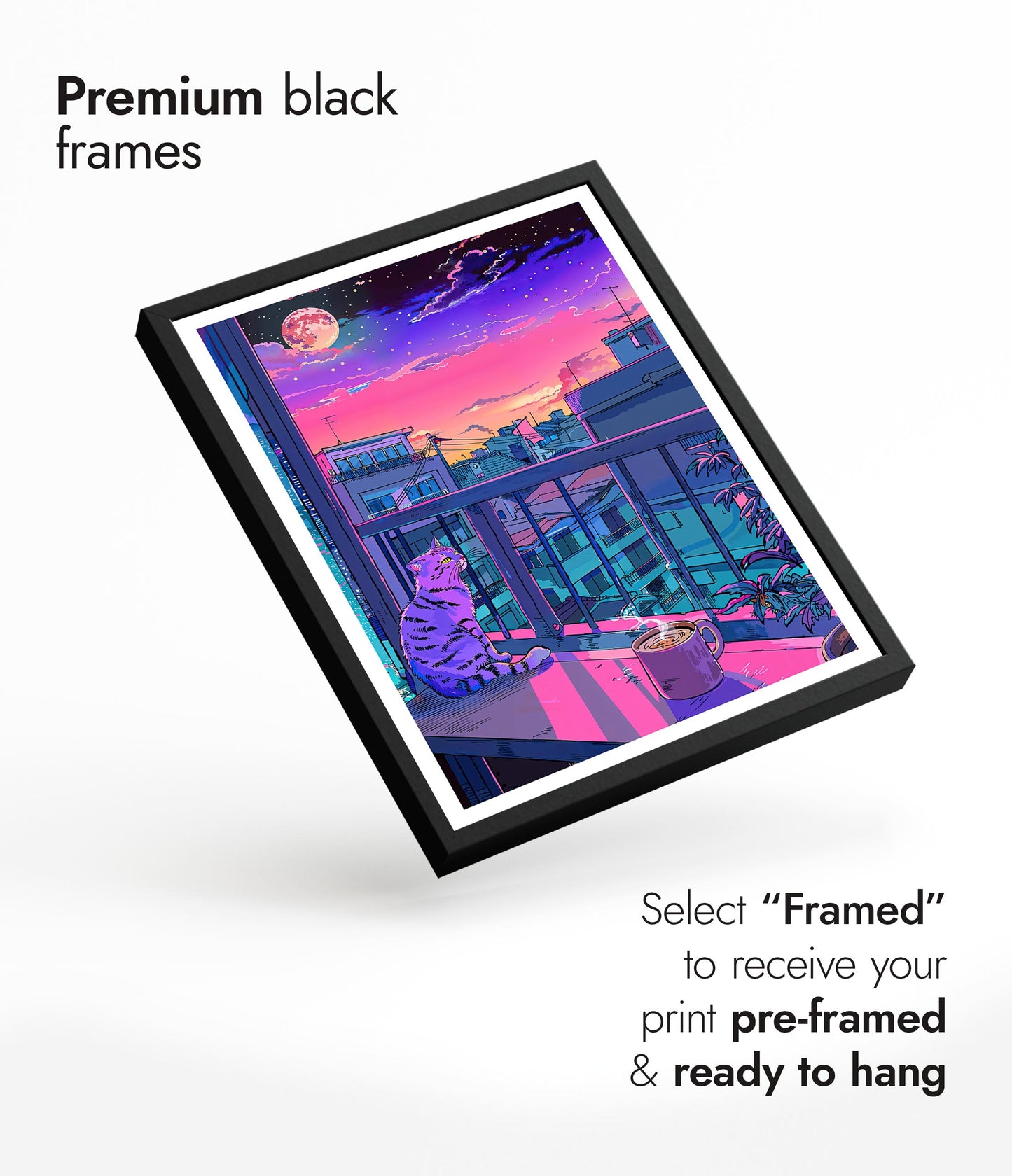 Chat Lo-fi sur le balcon