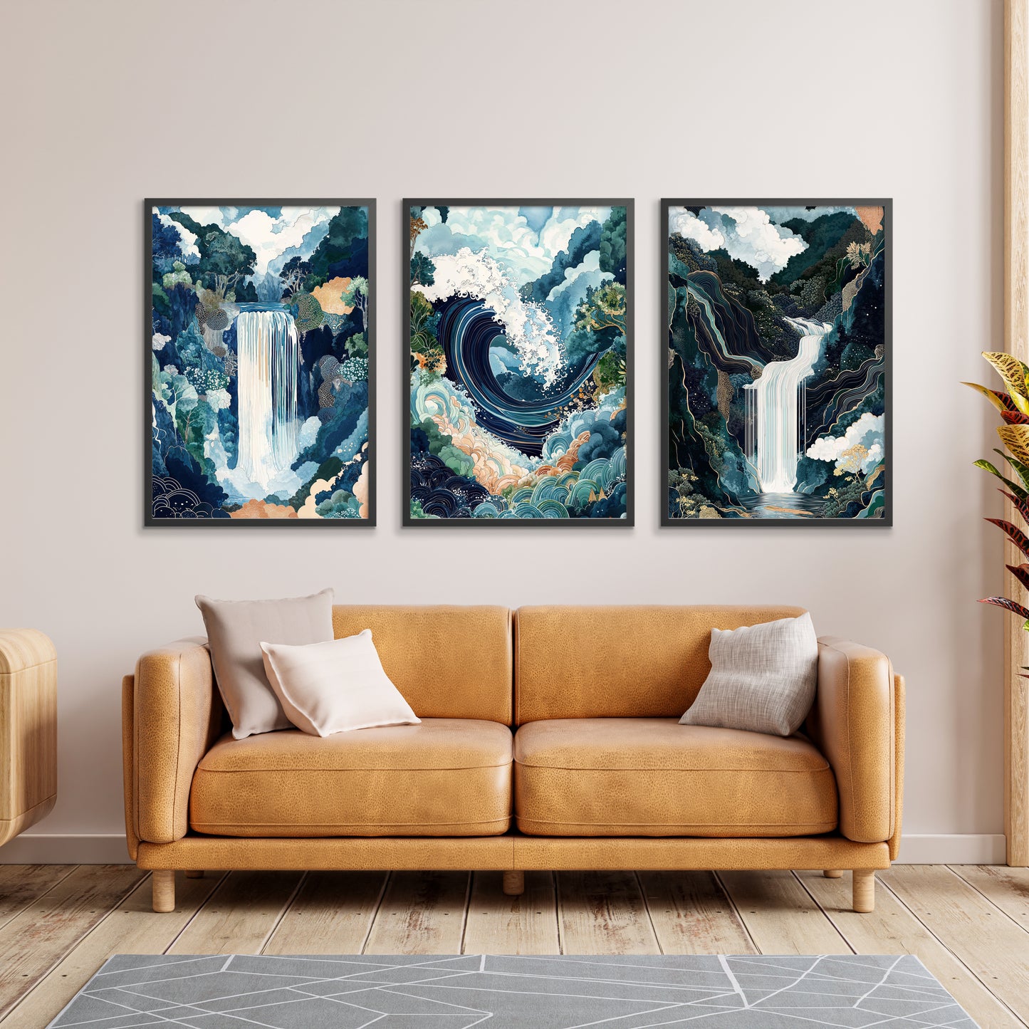 Waves and Swirls Triple