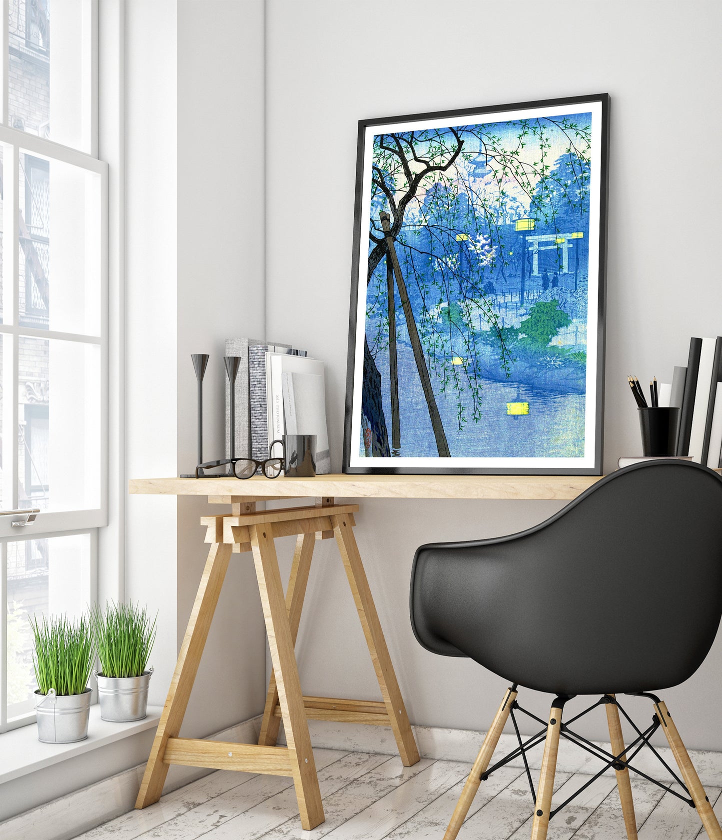 Dimmig kväll vid Shinobazu-dammen, Tokyo