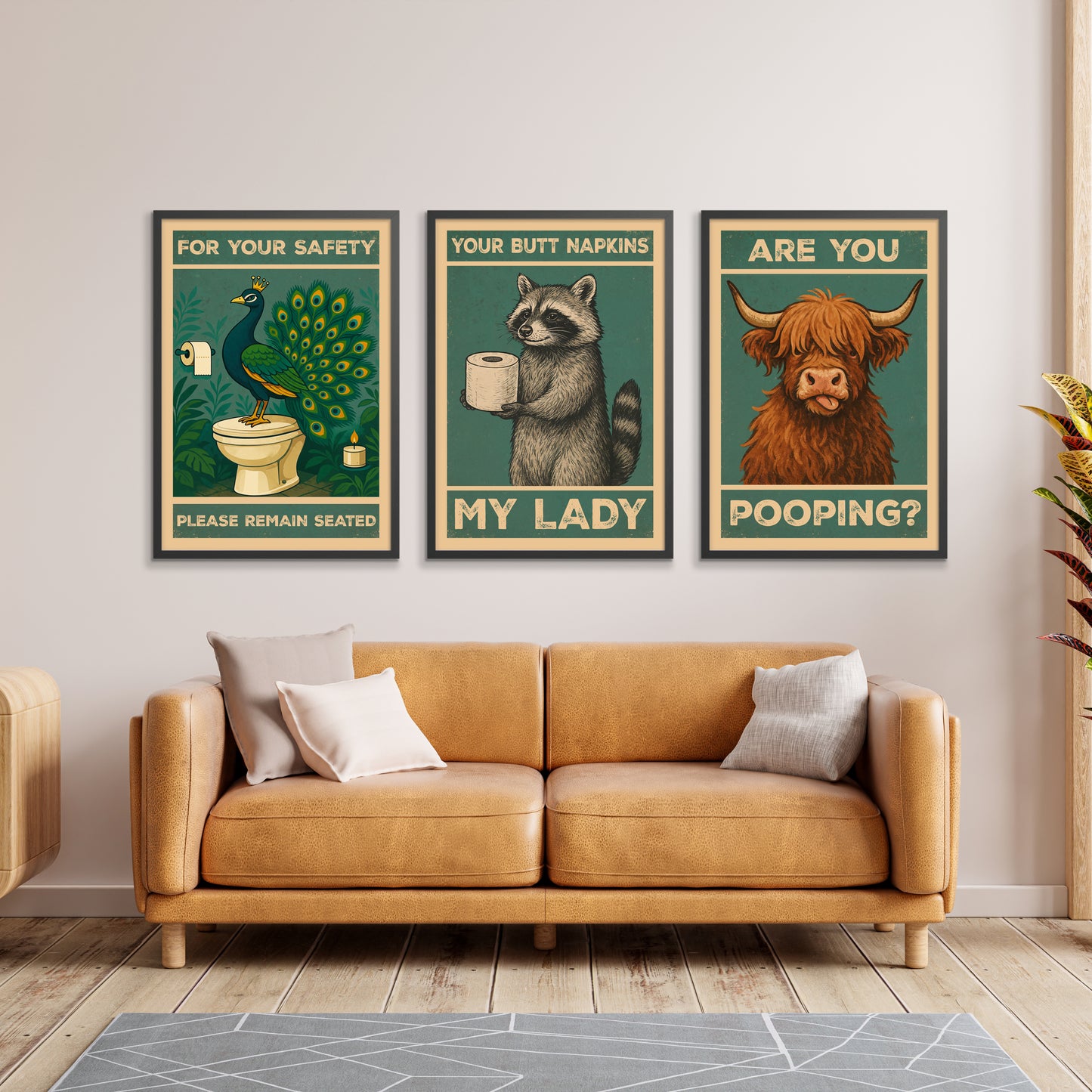 Trio d'animaux drôles