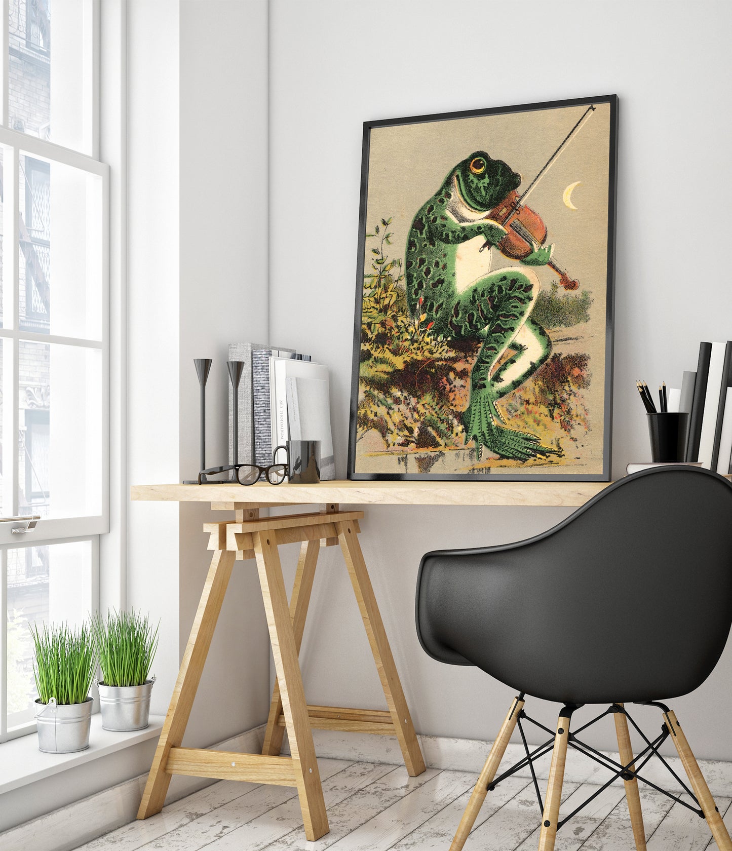 Kikker die viool speelt